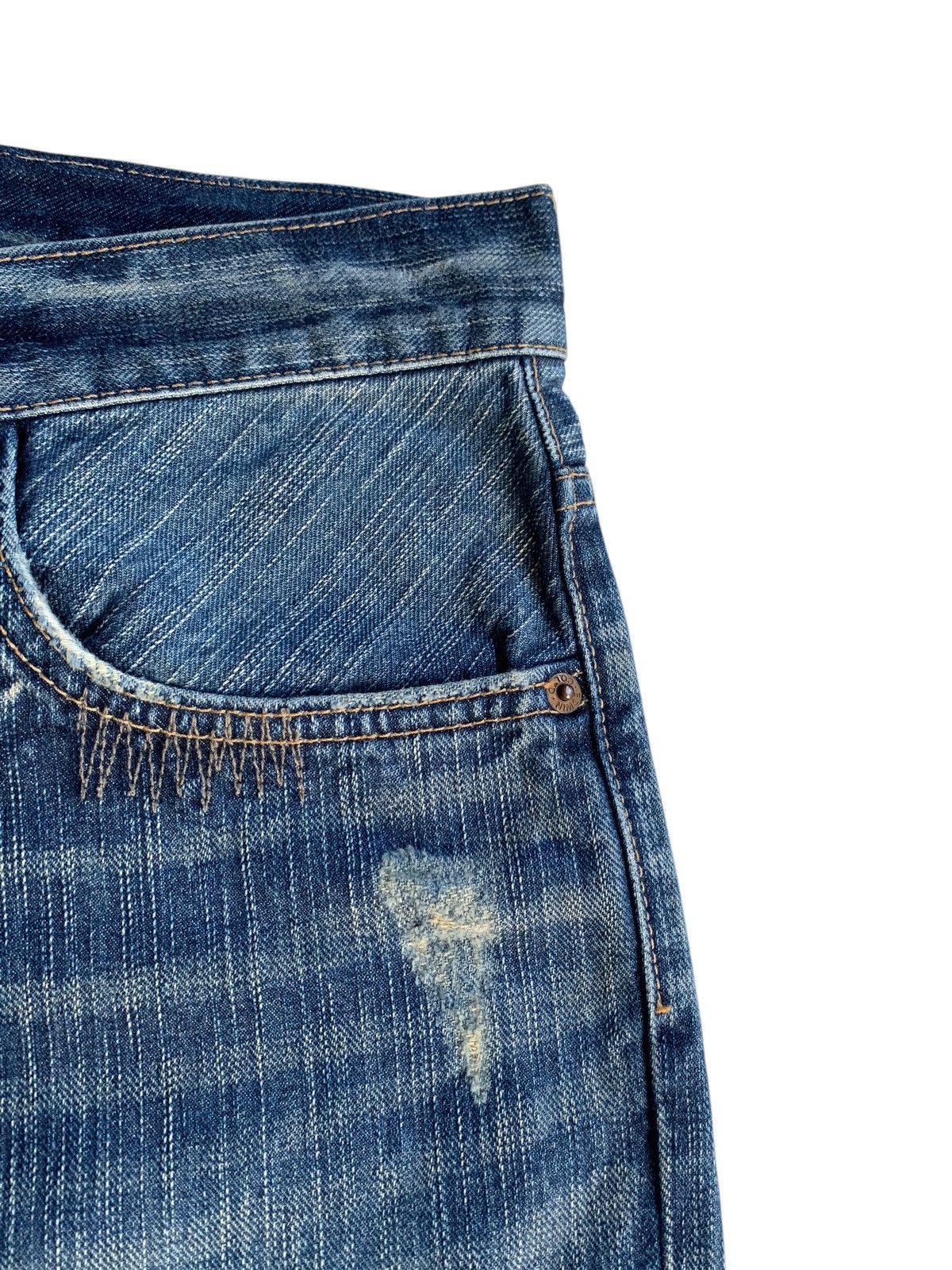 FLARE💥EDWIN XVS JAPANESE PUNK STYLE FADED DISTRESSED DENIM☠️