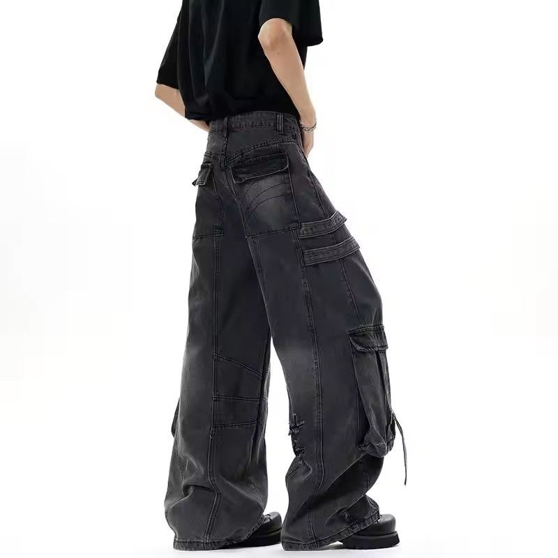 Japanese Brand VIBE Street Retro Heavyweight Multi-Pocket Cargo Jeans Size US 26 / EU 42 - 6 Thumbnail
