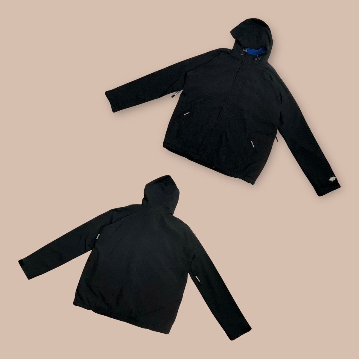 RECON Black Windbreaker Jacket