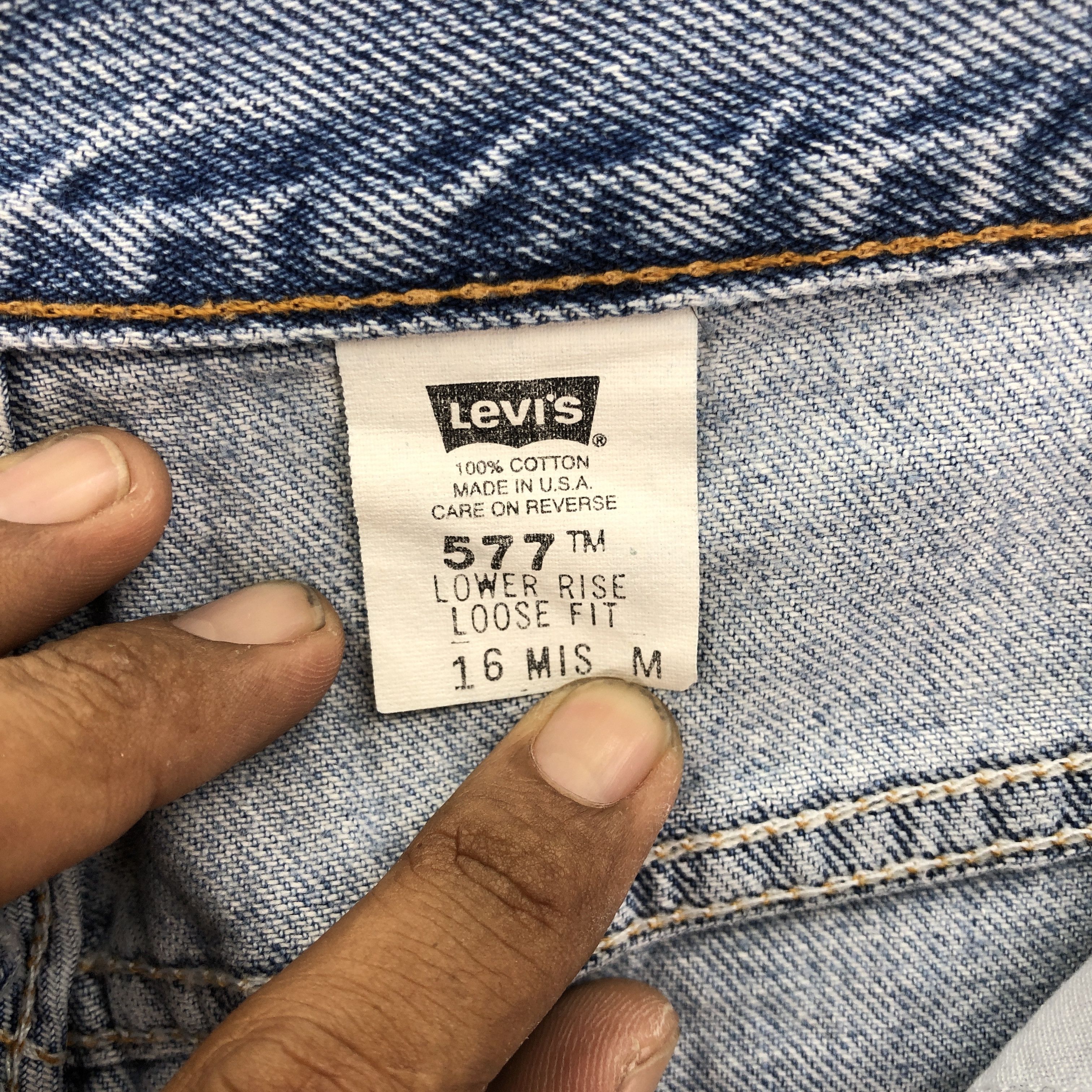 Levi's Vintage 90's Levis 577 Jeans Levi's Faded Light Wash Denim Size US 34 / EU 50 - 9 Thumbnail