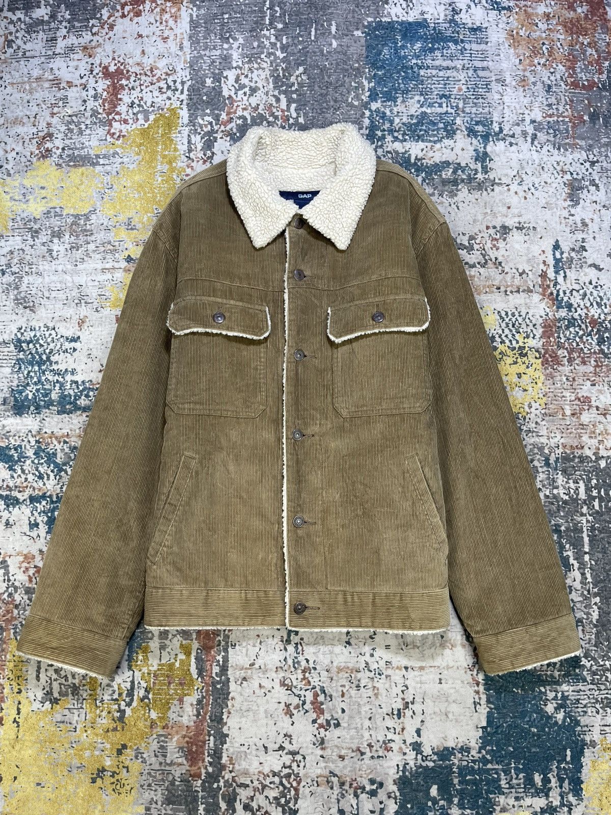 Gap Vintage GAP Corduroy Sherpa Jacket Size US M / EU 48-50 / 2 - 11 Thumbnail