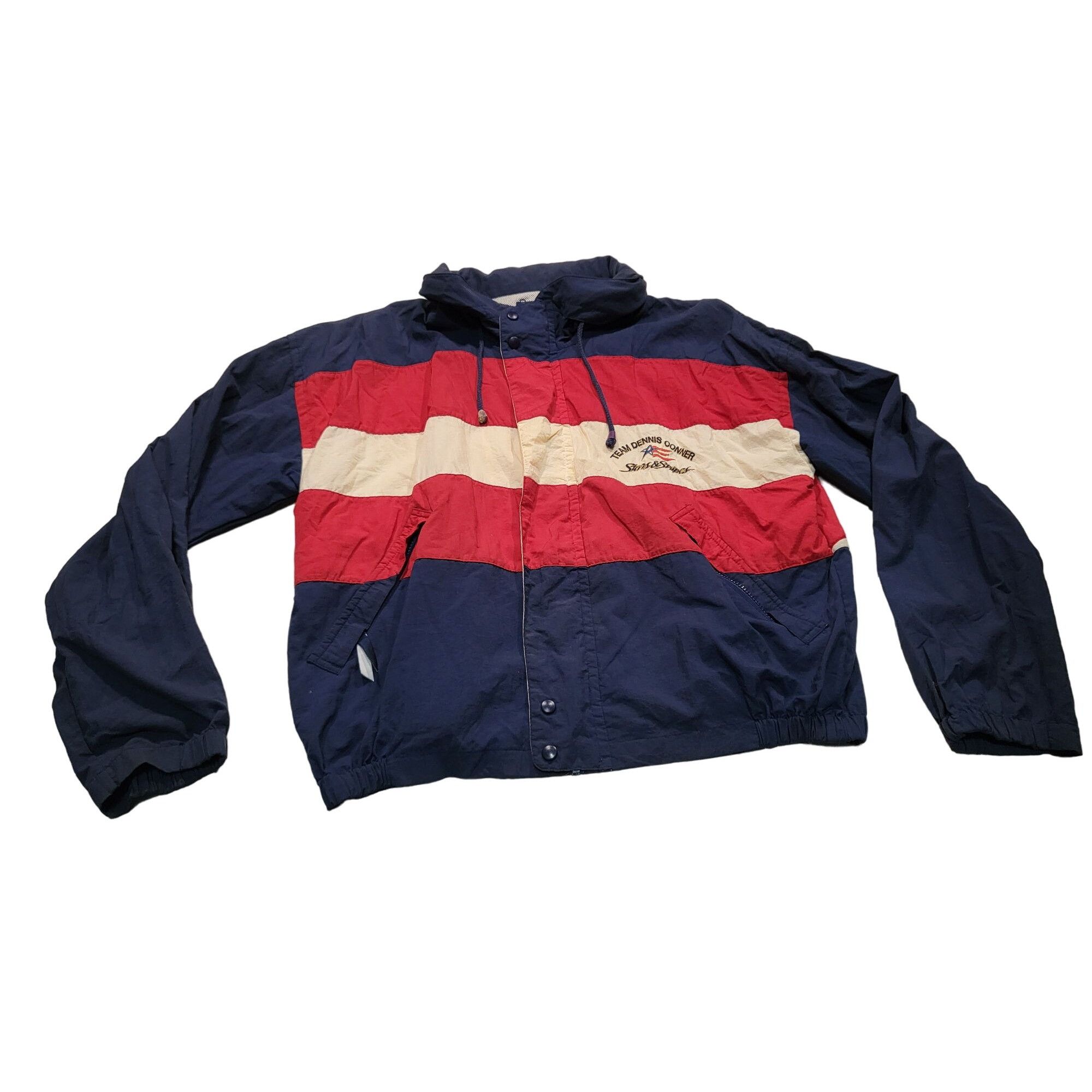 Vintage Vintage Stars & Stripes Windbreaker Men Sz XL Full Zip Denni Size US XL / EU 56 / 4 - 1 Thumbnail
