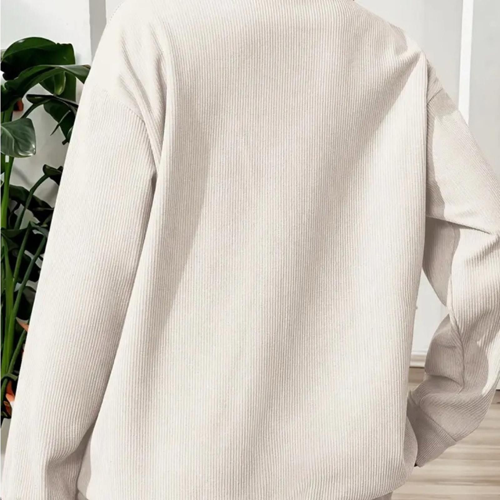 Designer White Ribbed 'MAMA' Sweater Size S / US 4 / IT 40 - 3 Thumbnail