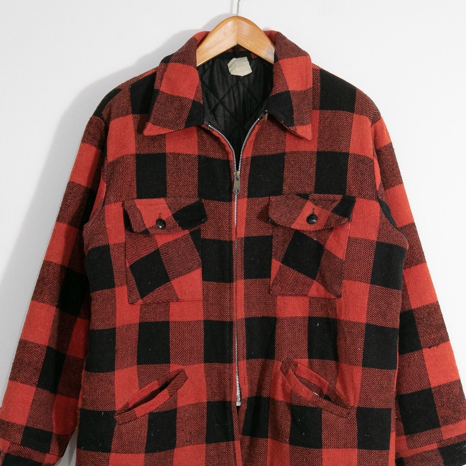 Vintage Vintage 70s Buffalo Plaid Wool Mackinaw Hunting Jacket Large Size US L / EU 52-54 / 3 - 2 Thumbnail