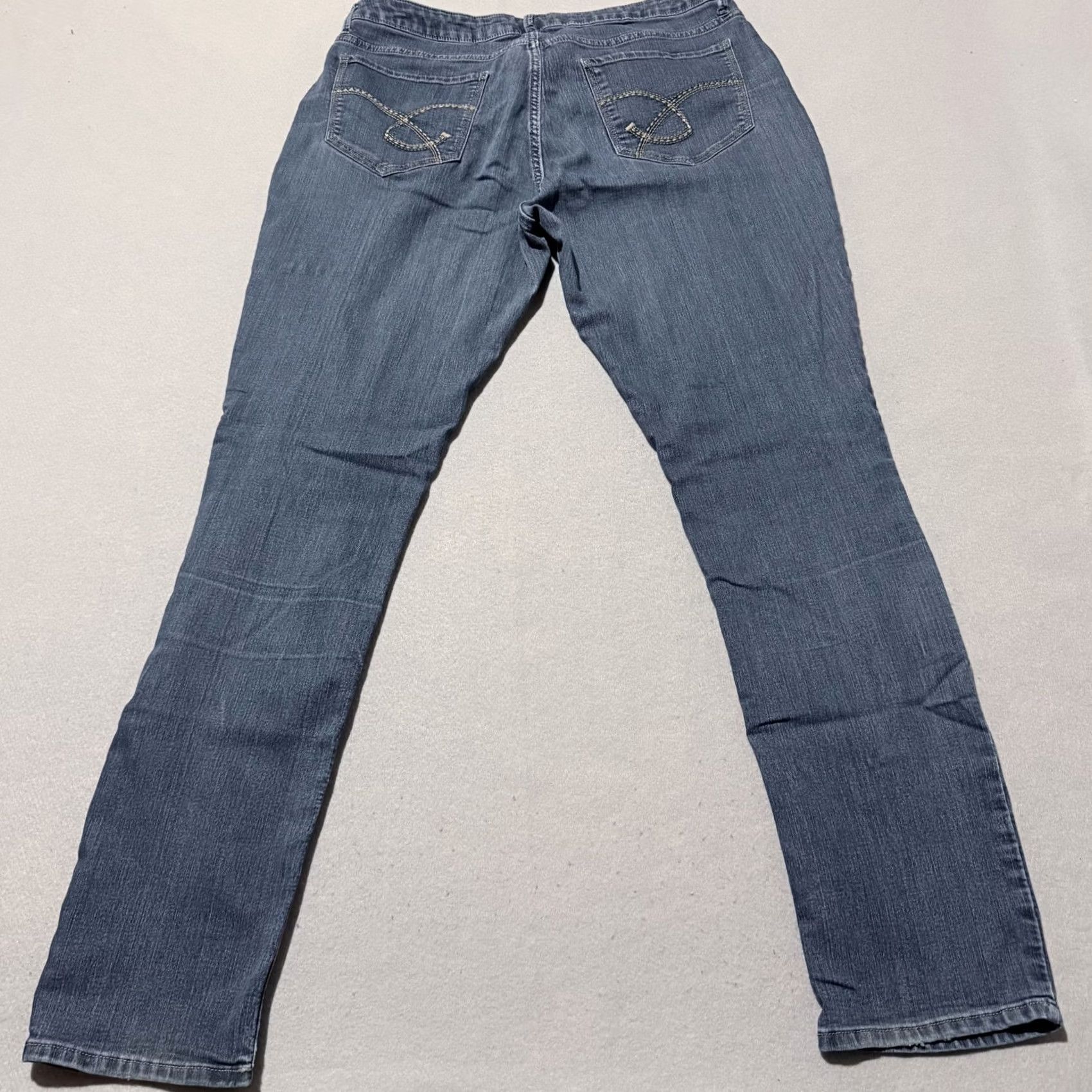 Lee Riders by Lee Skinny Jeans Women's Blue Denim Mid Rise Modern Fit - 35X30 Size 24" / US 00 / IT 34 - 2 Thumbnail