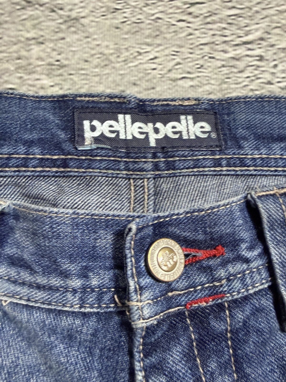 Pelle Pelle Pelle Pelle vintage stone washed blue jeans Y2K baggy denim Size US 32 / EU 48 - 8 Thumbnail