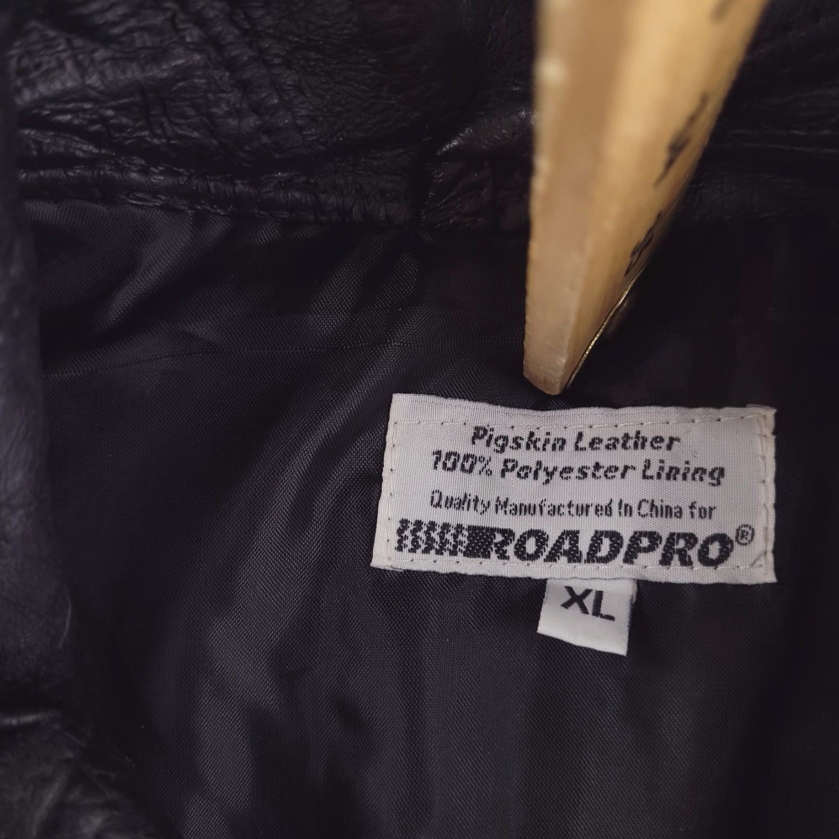 Vintage Roadpro Leather jacket Mens XL Black Real Genuine Pigskin Patchwork Bomber Jacket Size US XL / EU 56 / 4 - 4 Thumbnail
