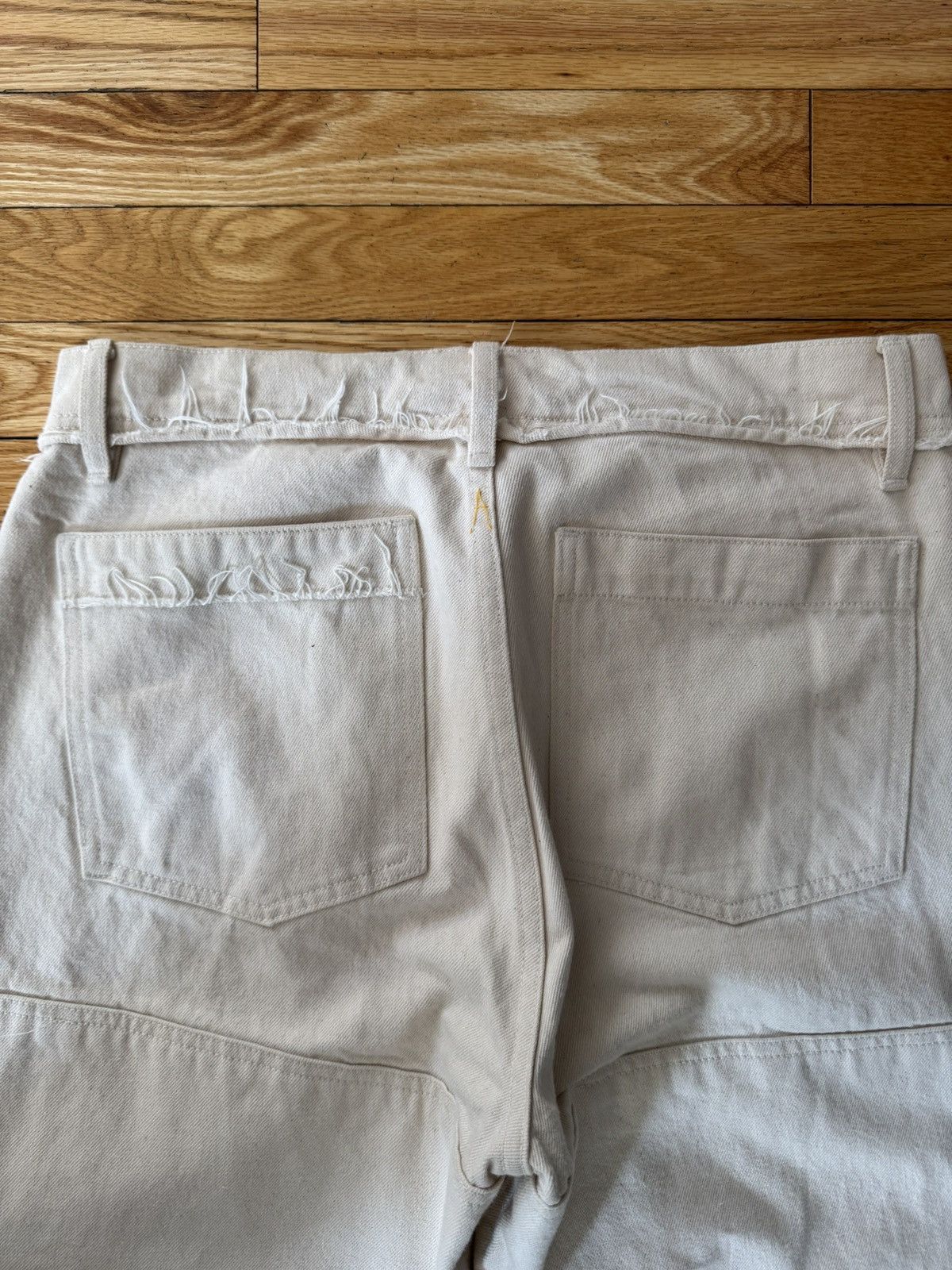 AIREI Distressed Paneled Cotton Twill Trousers Size US 33 - 5 Thumbnail