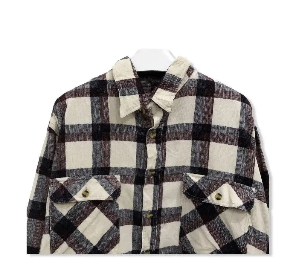 Flannel × Vintage Vintage Bright Lights Plaid Tartan Flannel Shirt 👕 Size US L / EU 52-54 / 3 - 2 Thumbnail