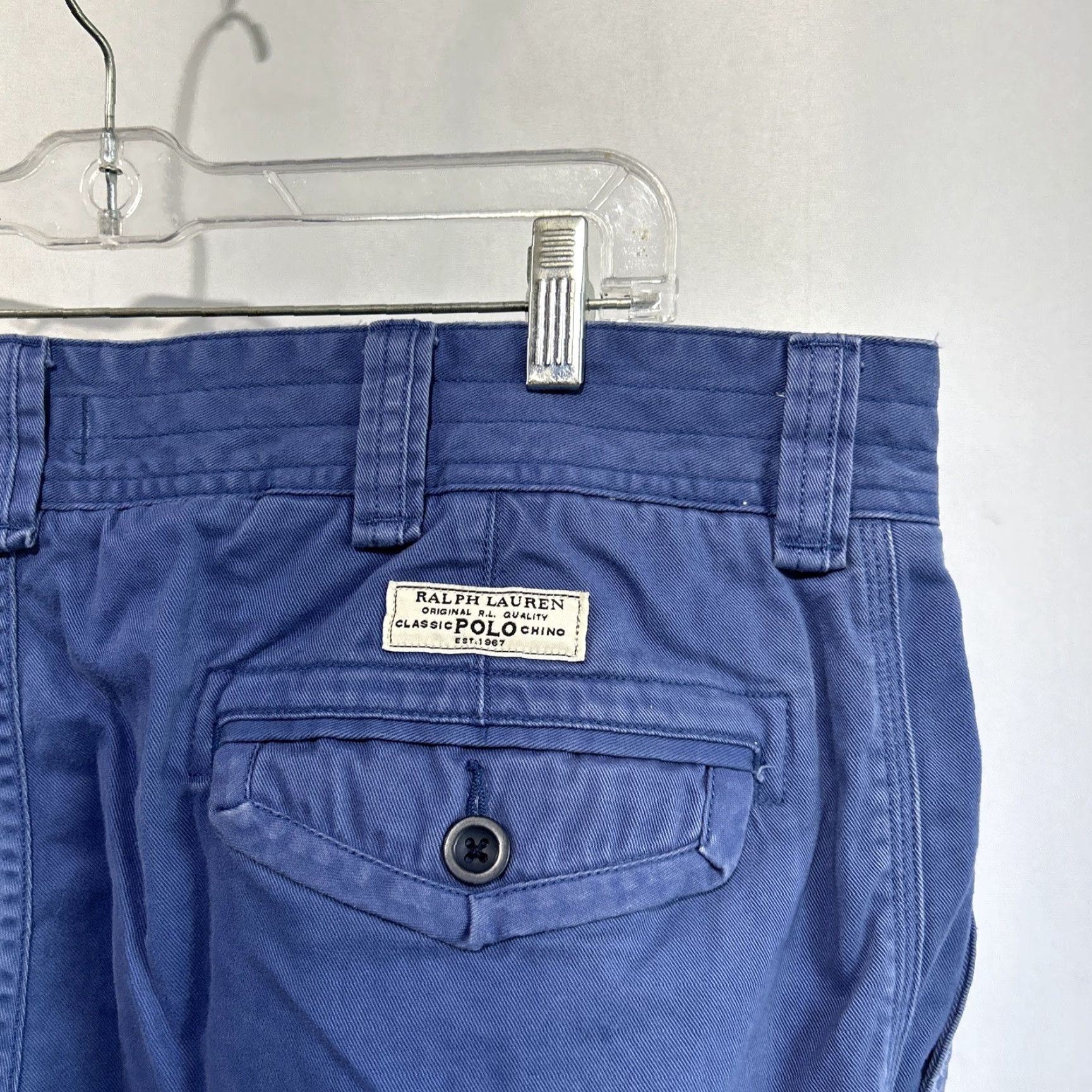 Polo Ralph Lauren Polo Ralph Lauren Cargo Shorts 100% Cotton Blue 10" Casual Men Sz 38 Regular Pocket Front Size US M / EU 48-50 / 2 - 4 Thumbnail
