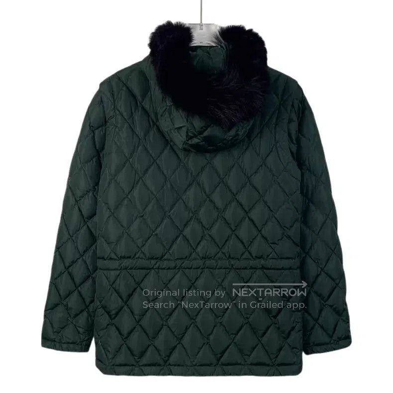 Louis Vuitton Louis Vuitton Dark Green Diamond Plaid Fur Collar Hooded Z Size XS / US 0-2 / IT 36-38 - 2 Thumbnail