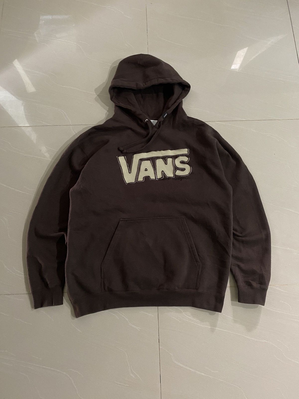 Vans Vintage Vans Brown Hoodie Size US L / EU 52-54 / 3 - 1 Thumbnail