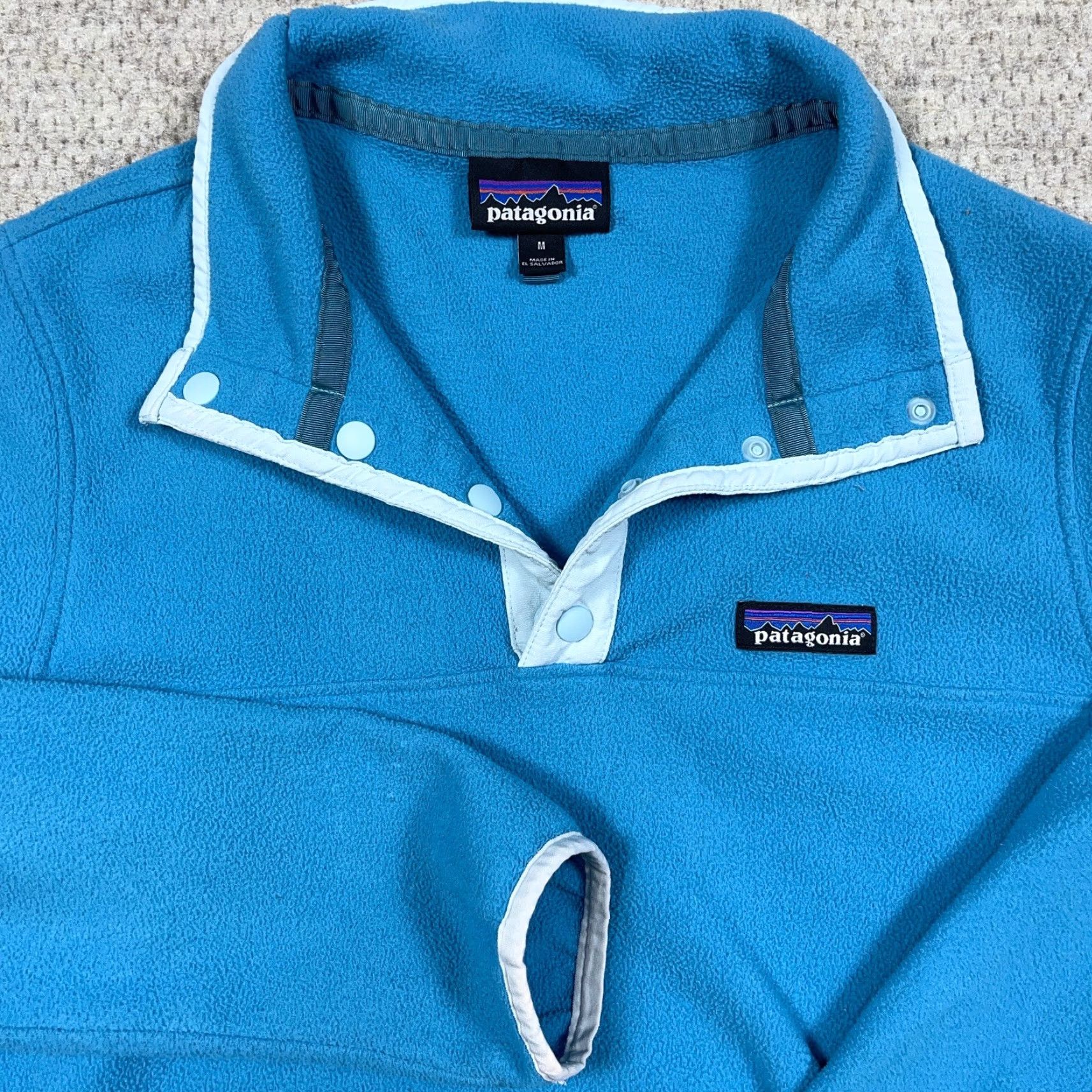 Patagonia Patagonia Sweater Men Pullover Teal Blue Fleece Lightweight Mock Neck Casual Outdoor 90s? Size M / US 6-8 / IT 42-44 - 2 Thumbnail