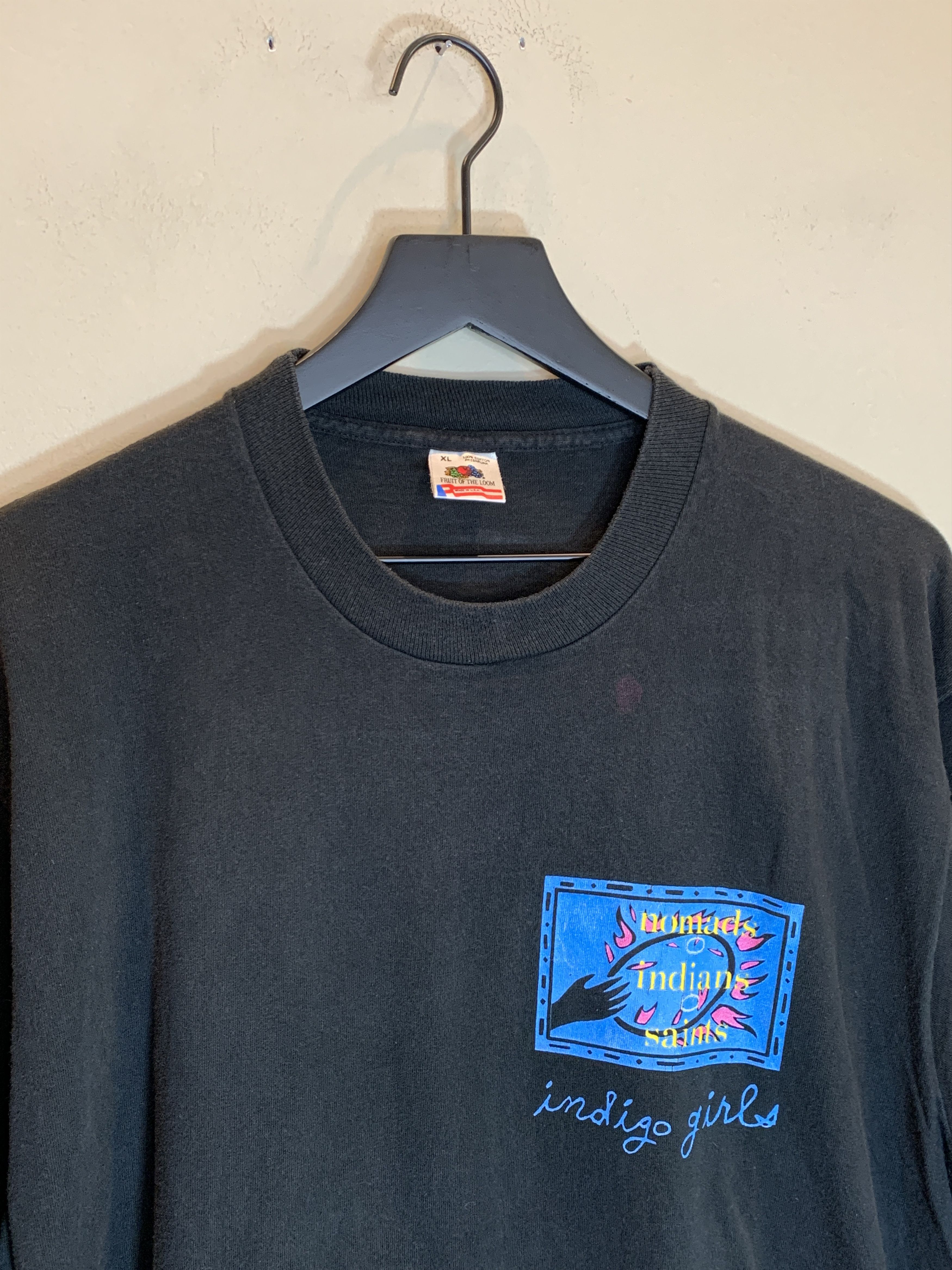Band Tees RARE Vintage 1990 Indigo Girls Nomads Indians Saints T-Shirt Size US XL / EU 56 / 4 - 3 Thumbnail