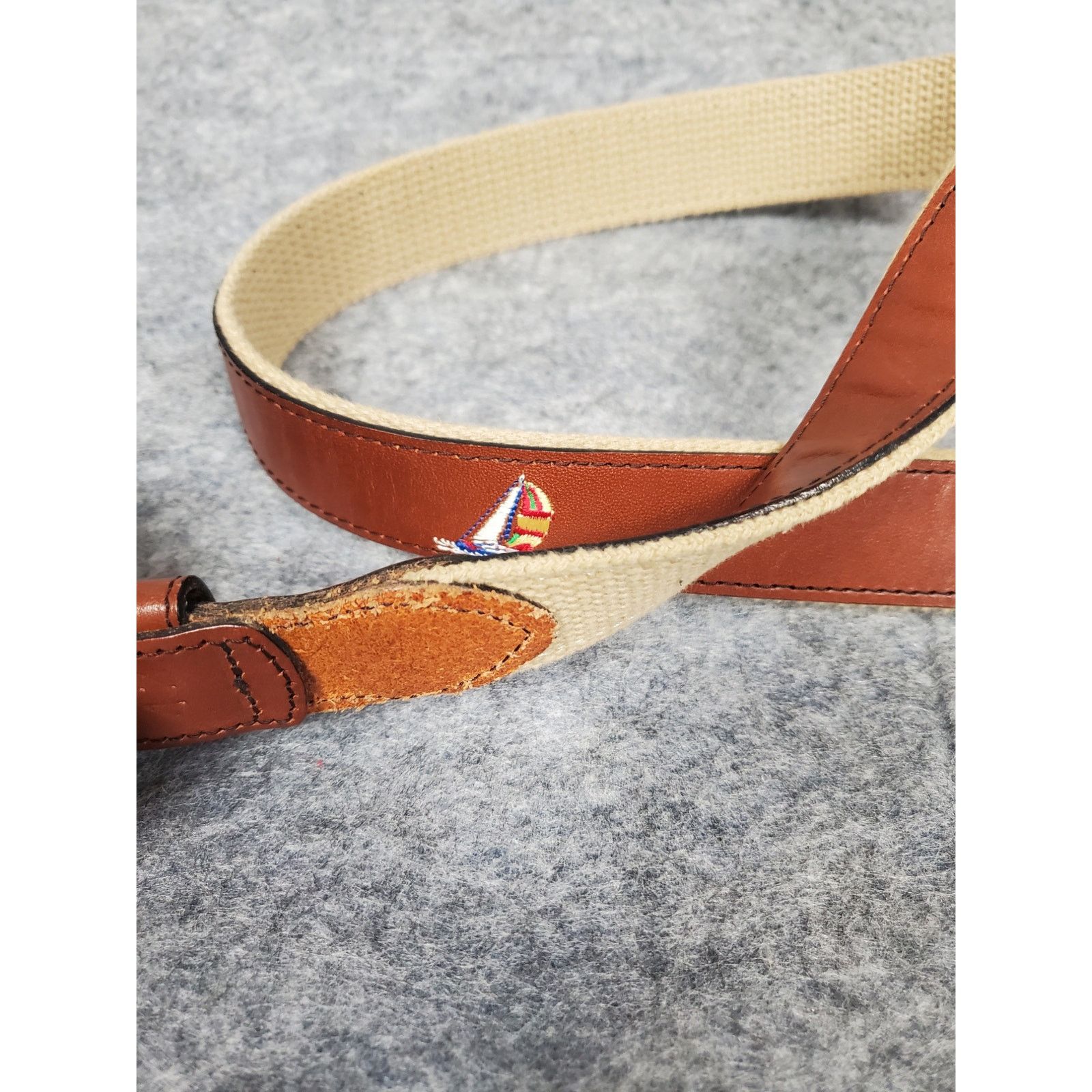 Other Leather Man Ltd. Men's 42 Belt Leather Embroidered Nautical Size 42 - 8 Thumbnail