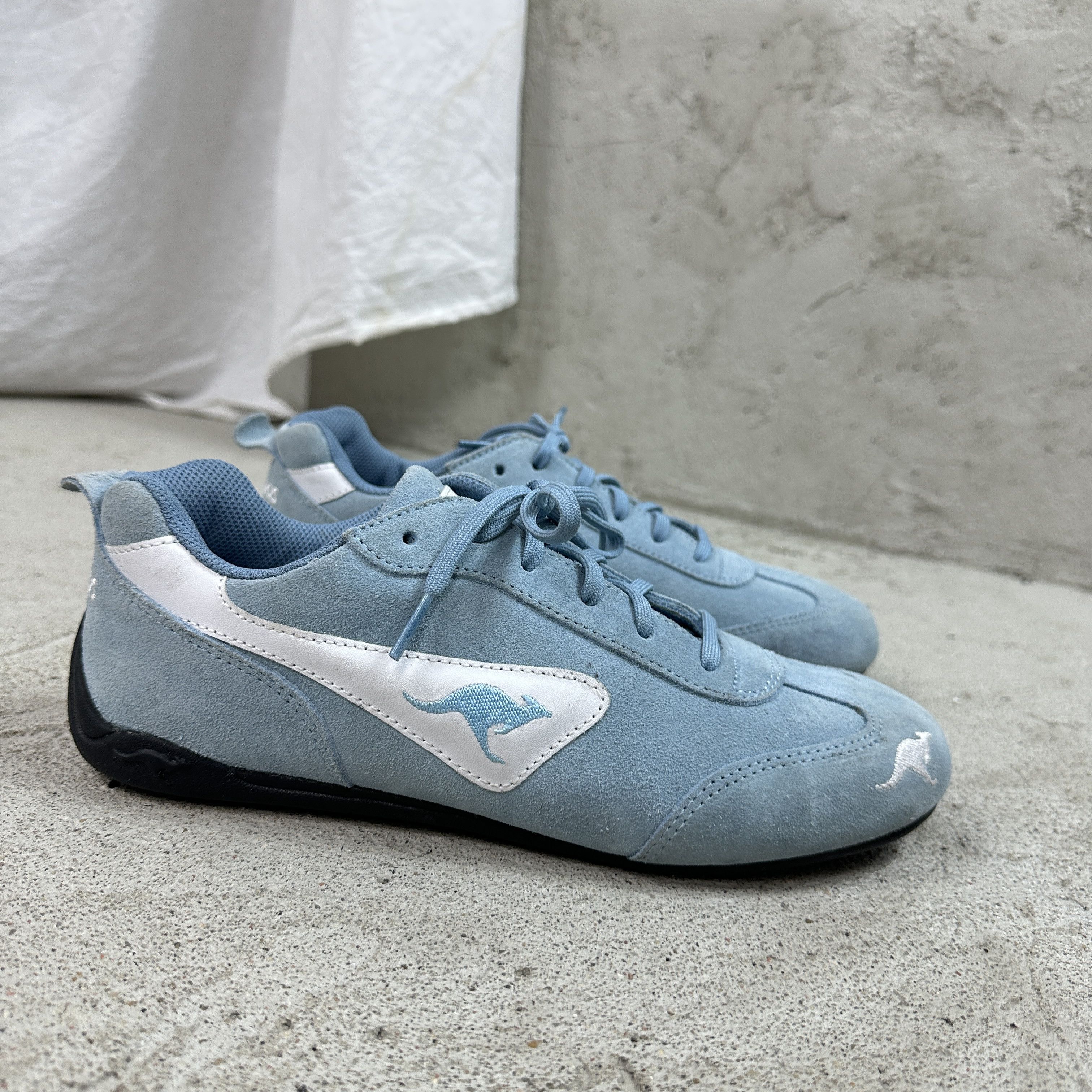 KangaROOS × Vintage Vintage Suede 00s Kangaroos Baby Blue Sporty Trainers Size US 9 / IT 39 - 4 Thumbnail