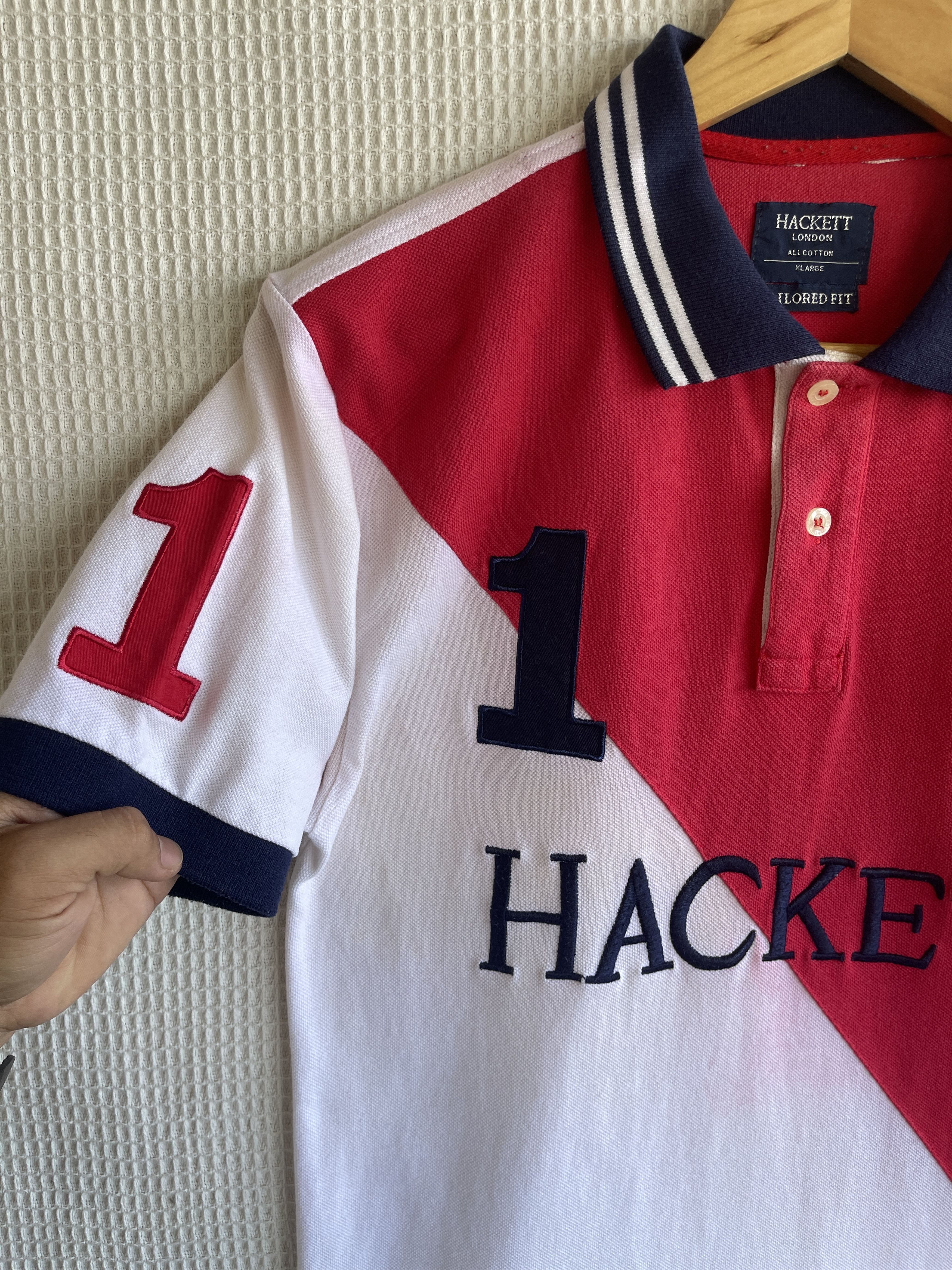 Hackett × Rugby Ralph Lauren 🔥HACKETT LONDON POLO CLUB🔥Embroidered Big Logo Polo Tshirt Size US S / EU 44-46 / 1 - 5 Thumbnail
