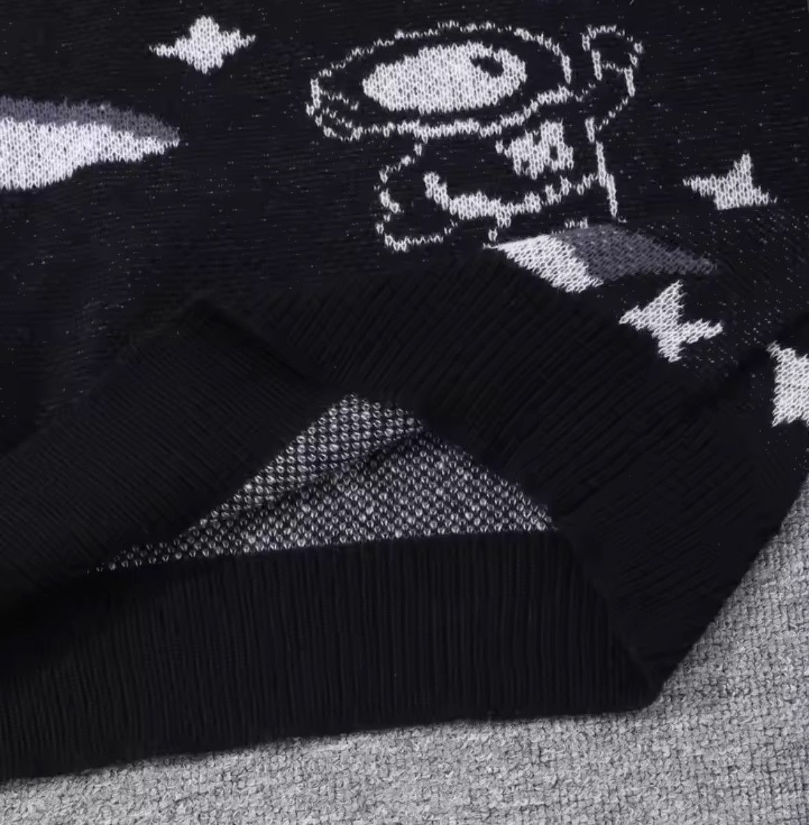 Japanese Brand Streetwear Astronaut Star Sweater Jacquard Knit Sweatshirt Size US XL / EU 56 / 4 - 3 Thumbnail