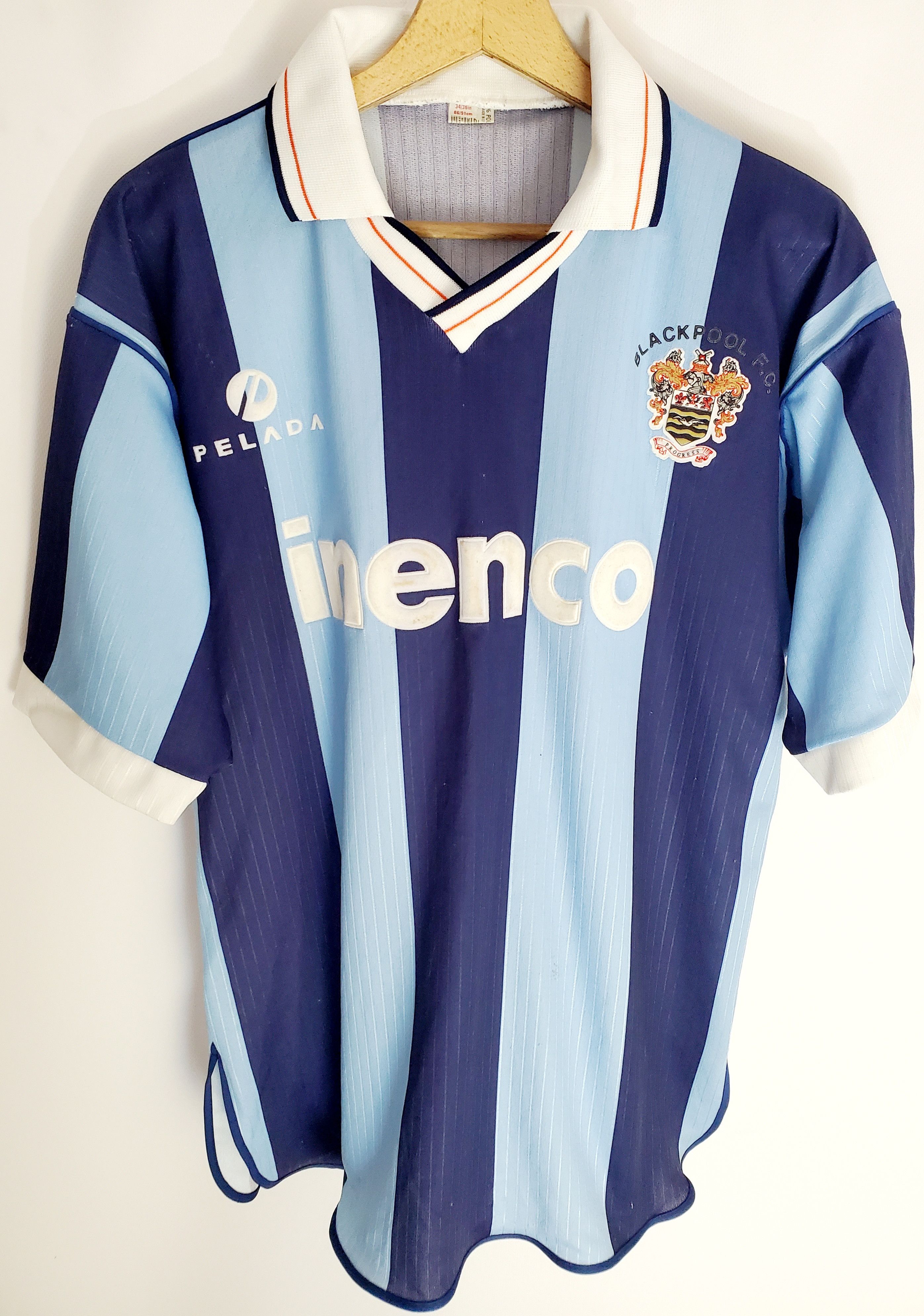 Vintage 1993-94 Blackpool Away Jersey Rambo Gary briggs M