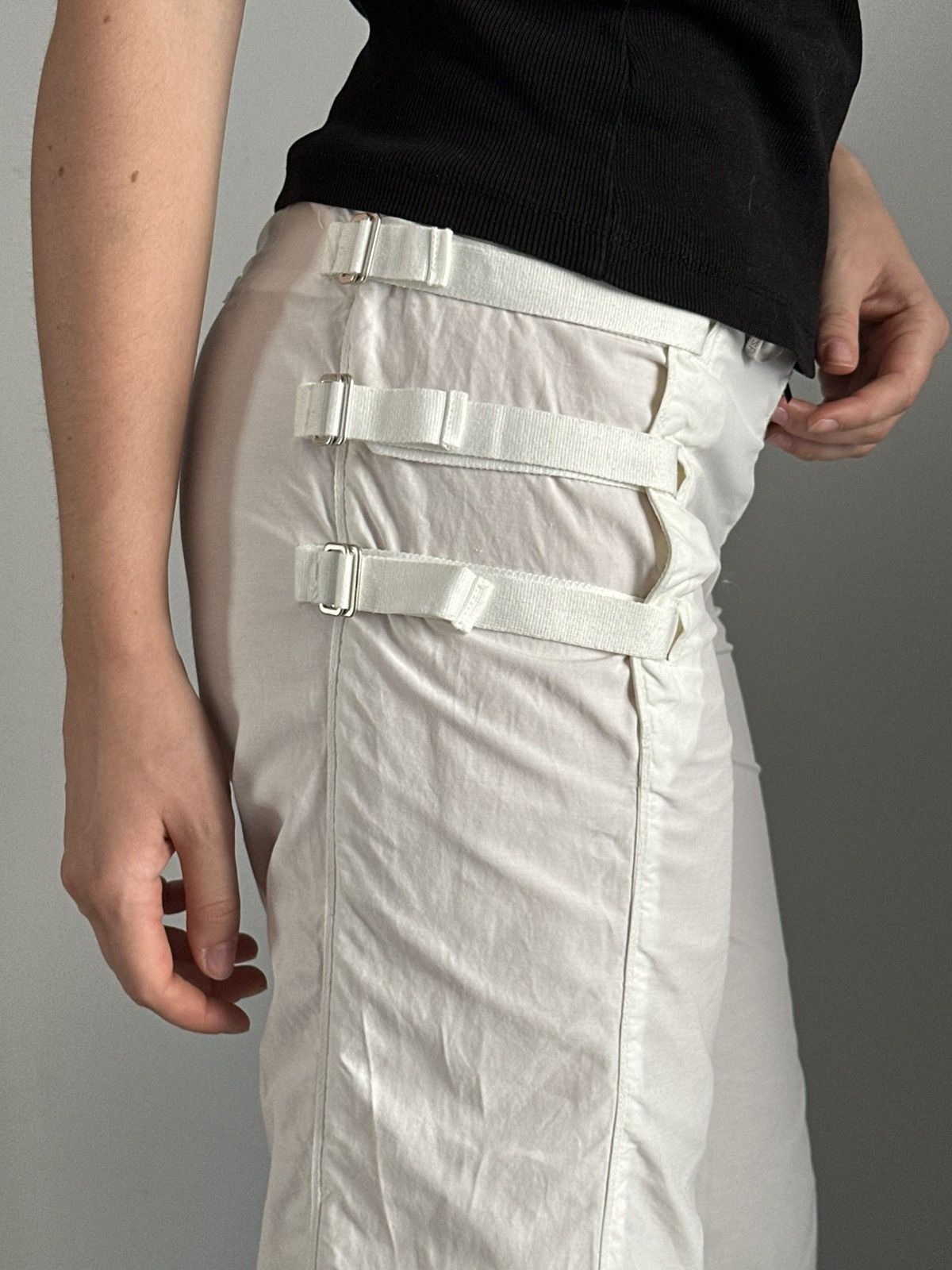 Jean Paul Gaultier Jean Paul Gaultier Jeans Wide Leg Straped Vintage Archive Size 26" / US 2 / IT 38 - 6 Thumbnail
