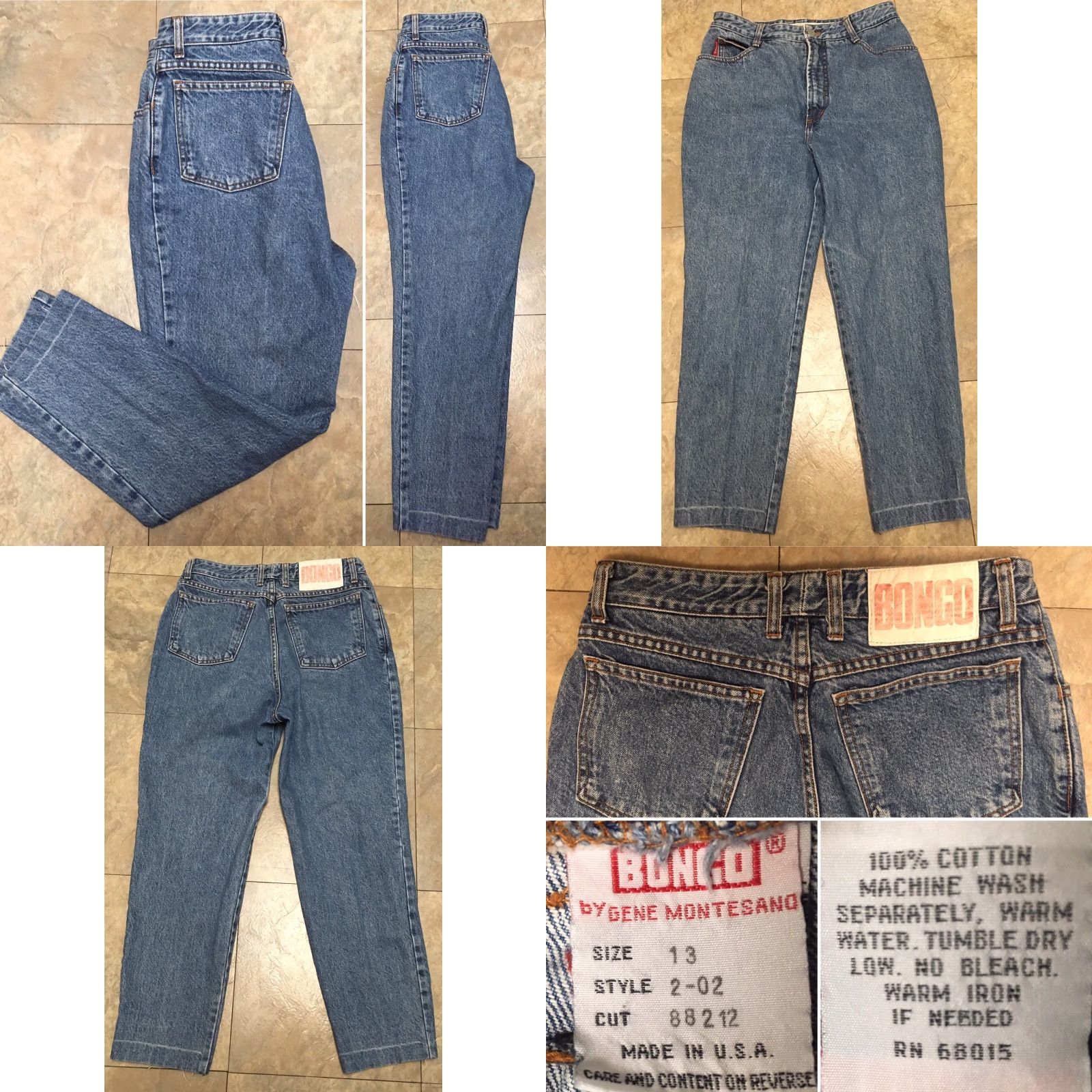Vintage VINTAGE BONGO Jeans USA High Waist Tapered Leg 29 1/2" Waist 13 Juniors 80s 90s Denim Blue Mens Womens Girls? Size 34" / US 12 / IT 48 - 8 Thumbnail