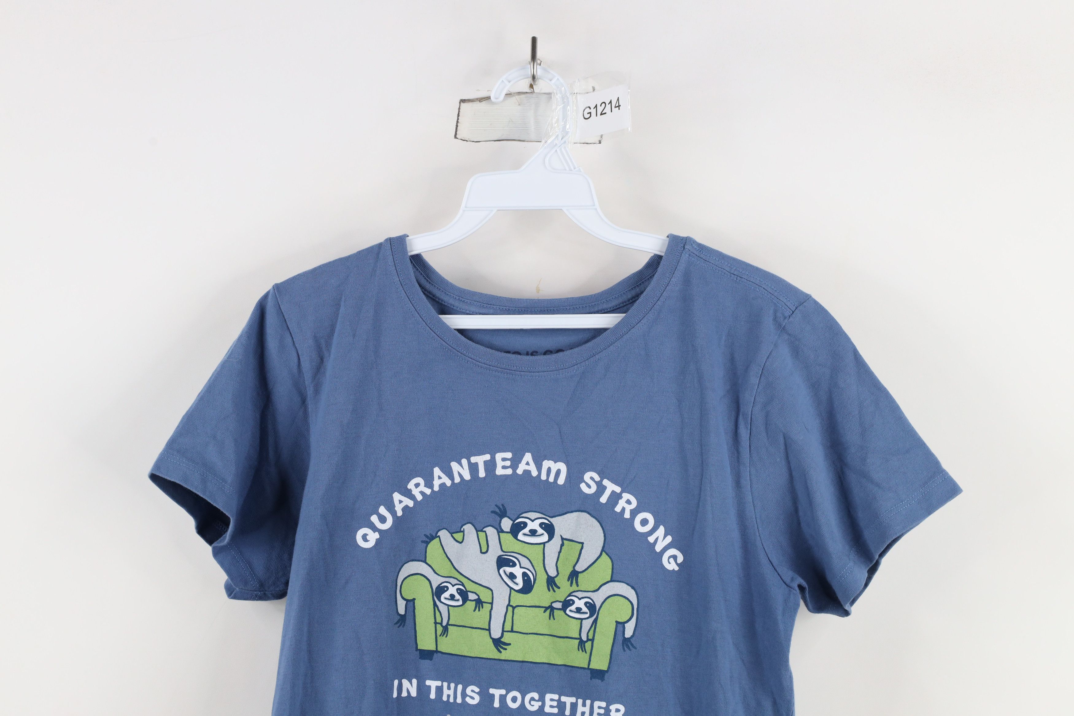Life is Good × Vintage Life Is Good Quaranteam In This Together Sloth T-Shirt Blue Size S / US 4 / IT 40 - 2 Thumbnail