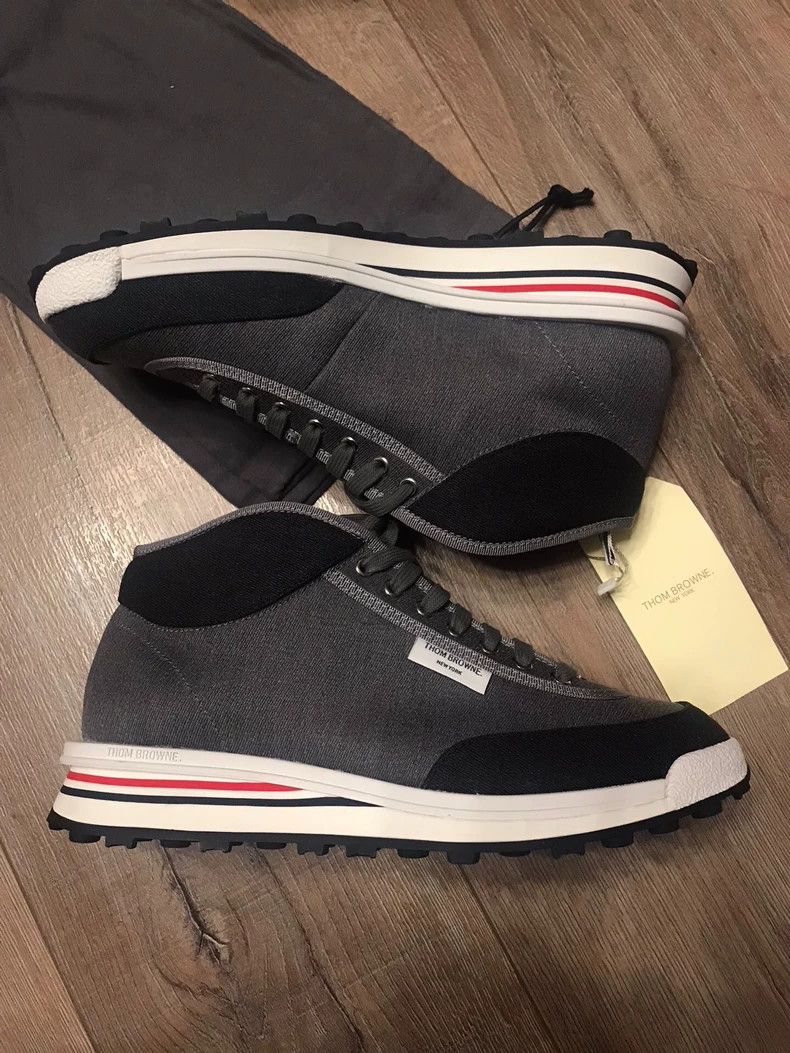 Thom Browne Thom Browne Black and gray denim sneakers Size US 9 / EU 42 - 7 Thumbnail