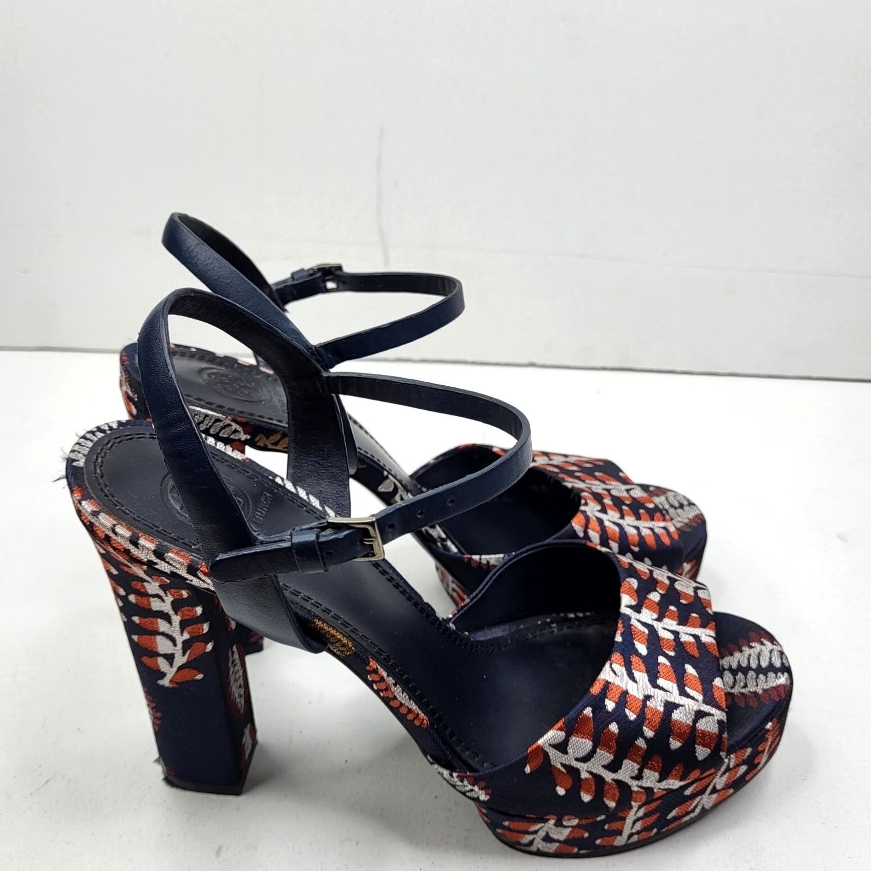 Tory Burch Tory Burch Strappy Womens Solana Jacquard Platform Sandals Block Heel Women Size Size US 10 / IT 40 - 4 Thumbnail
