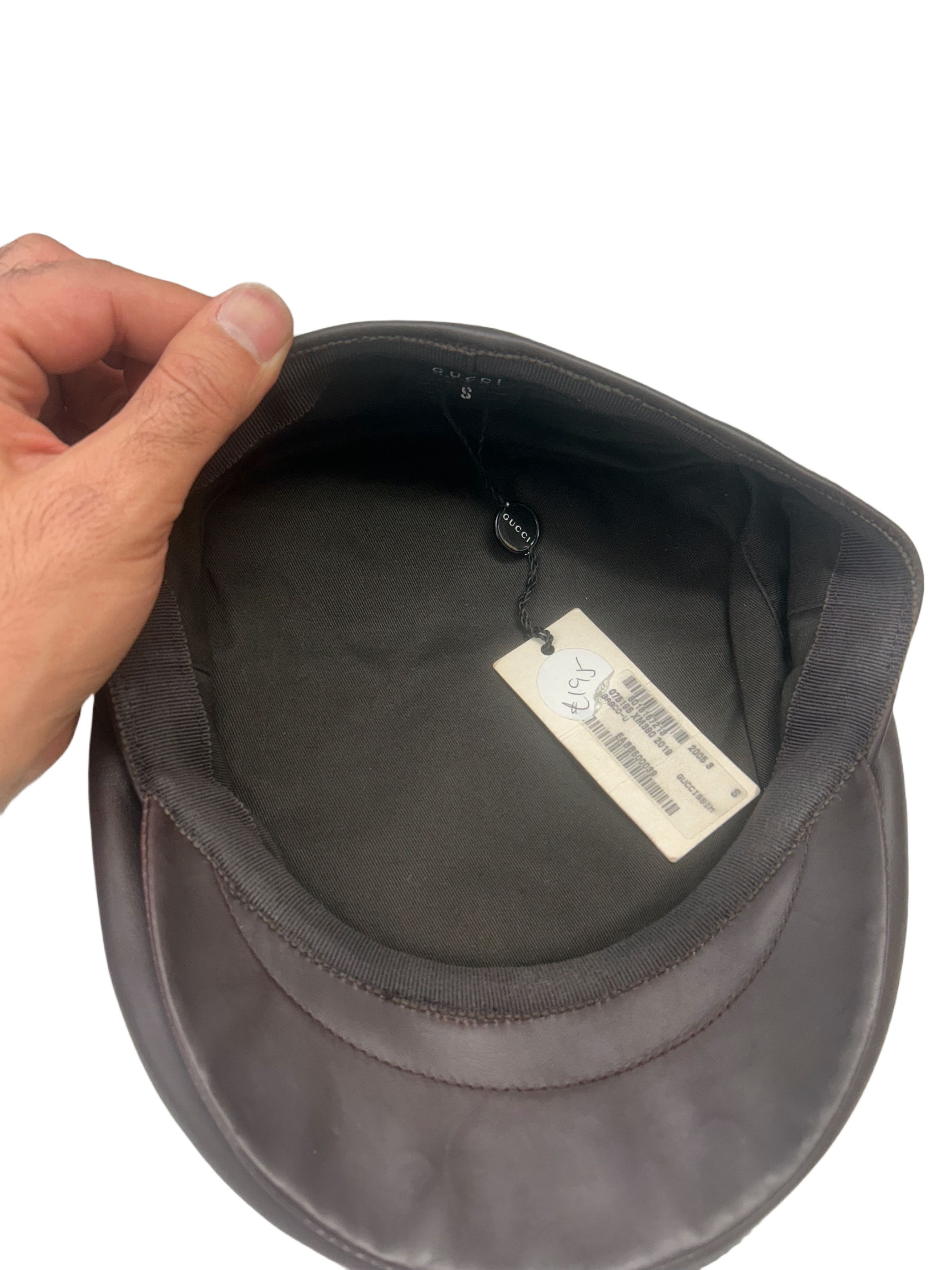 Gucci Gucci Leather GG Embossed Driver Hat Size 30 - 4 Thumbnail