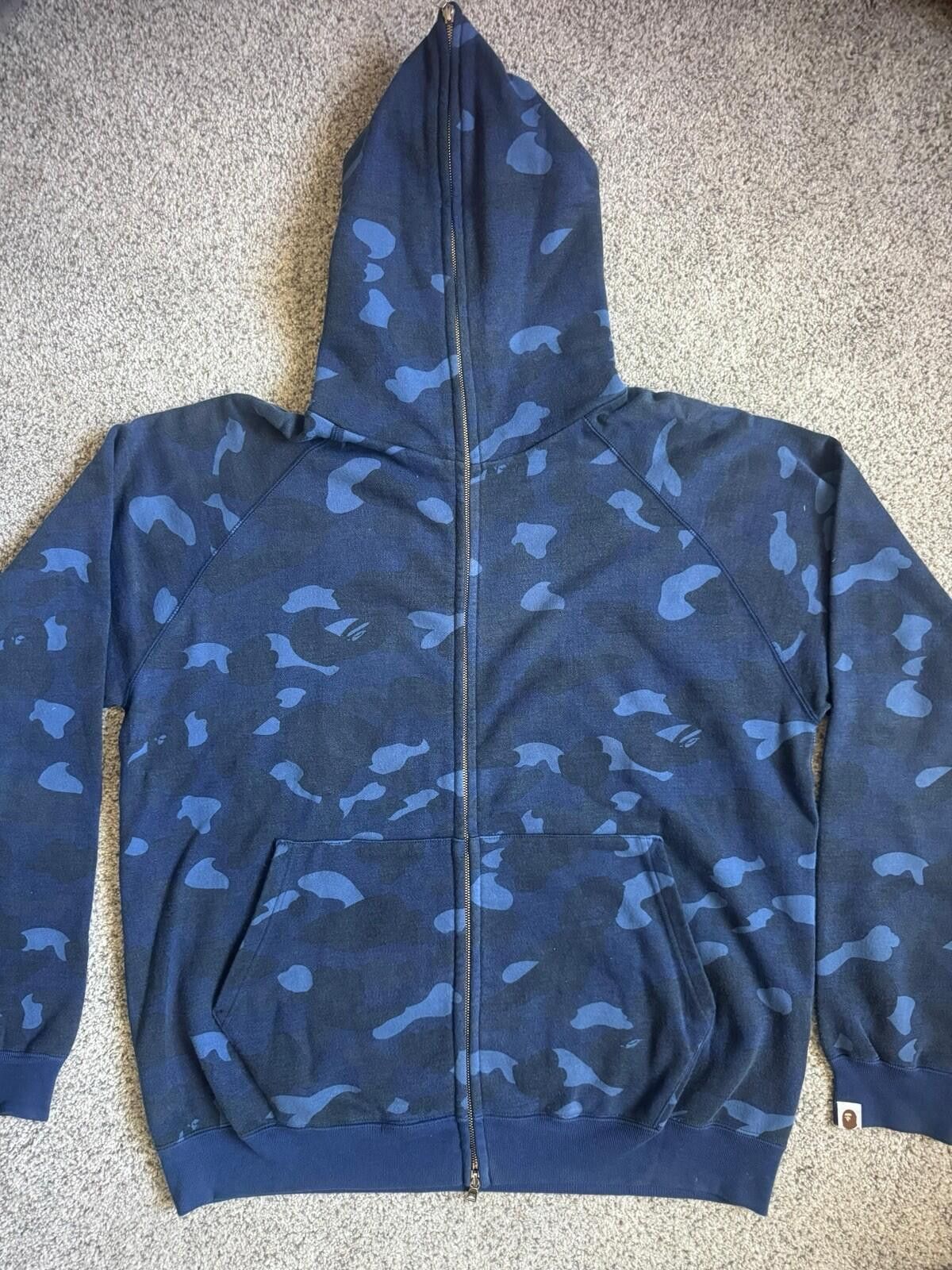 Other A Bathing Ape BAPE Navy Blue Camo Full Zip Hoodie L Size US L / EU 52-54 / 3 - 6 Thumbnail
