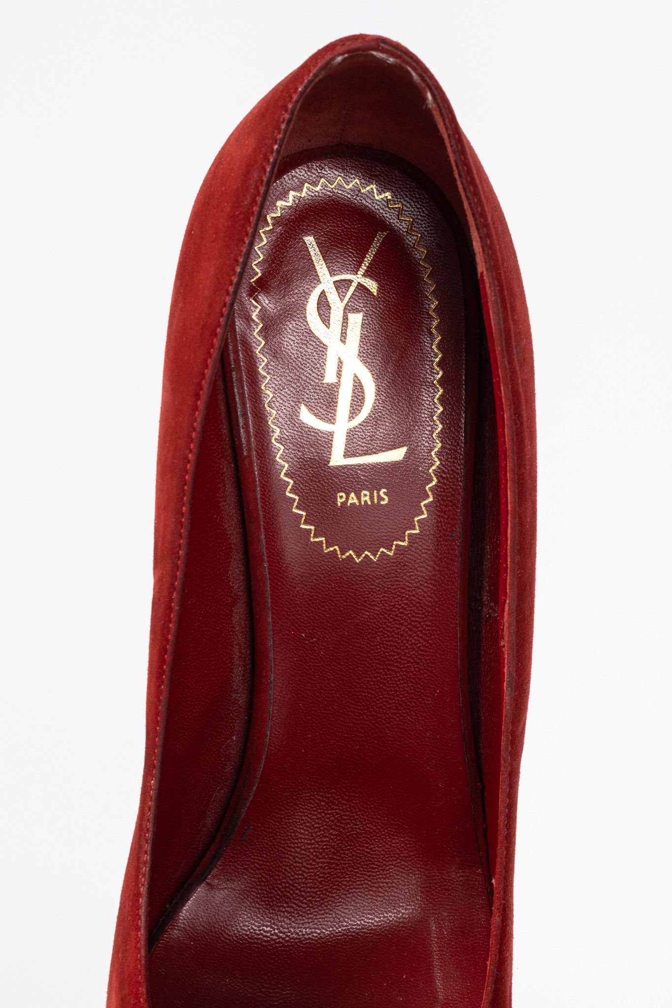 Yves Saint Laurent Yves Saint Laurent Tribtoo 80 Platform Suede & Cap-Toe Pumps Size US 7 / IT 37 - 8 Thumbnail