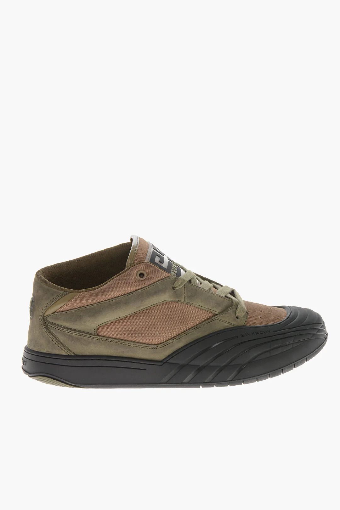 Givenchy og1mm0326 Nappa Leather & Nylon Mid-Top Sneakers Size US 8 / EU 41 - 1 Thumbnail