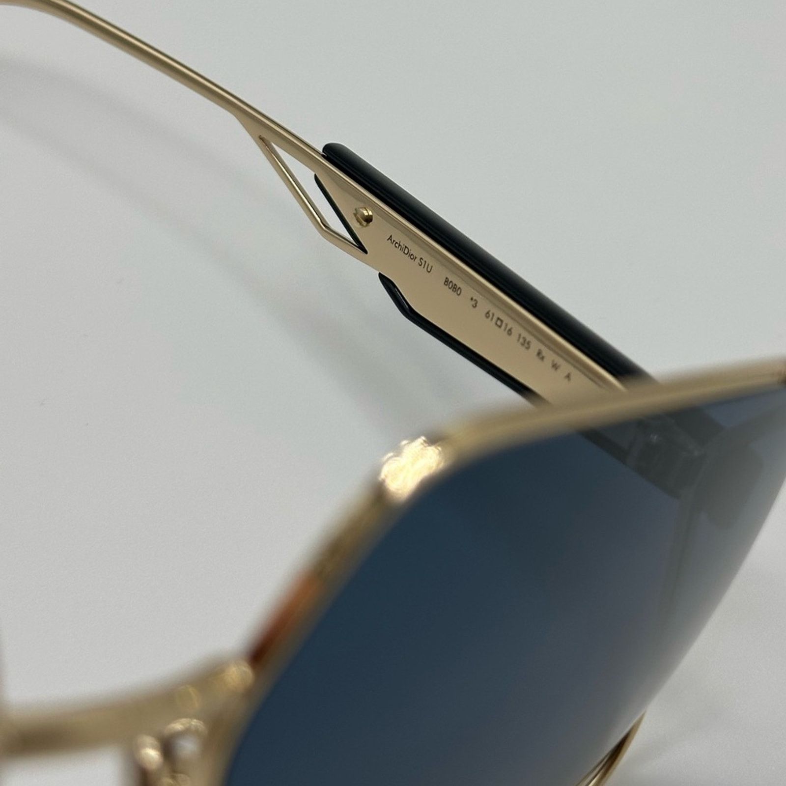 Dior NEW Dior Sunglasses Archidior S1U Shiny Gold Blue Women Size ONE SIZE - 9 Thumbnail