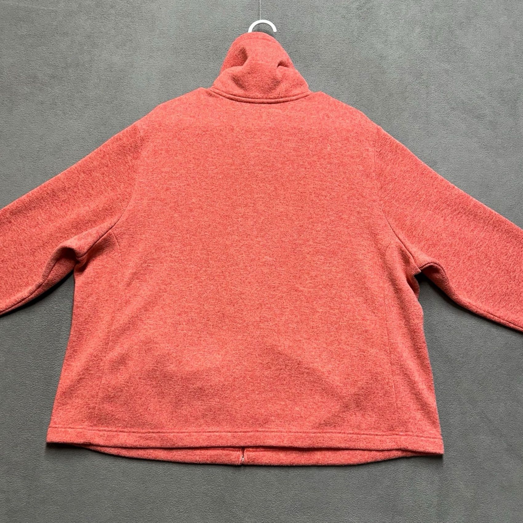 Croft & Barrow Croft & Barrow Jacket Womens 3X Plus Heathered Red Full Zip Fleece Midweight EUC Size XXL / US 16-18 / IT 52-54 - 2 Thumbnail