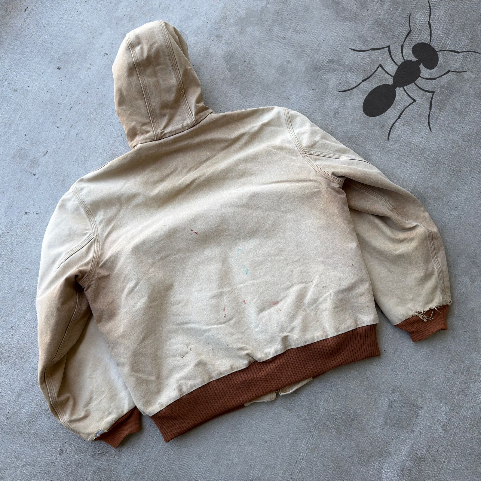 Carhartt × Vintage Carhartt faded brown hooded work wear jacket Size US XL / EU 56 / 4 - 6 Thumbnail