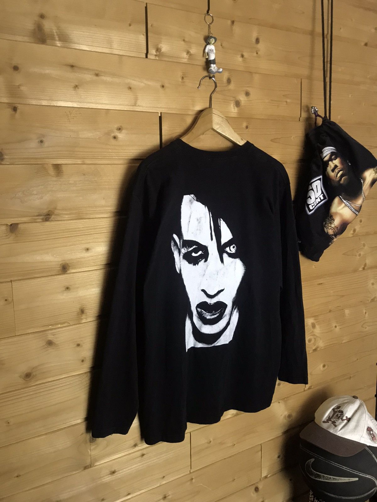 Vintage Vintage 00s Marylin Manson long sleeve shirt Size US L / EU 52-54 / 3 - 1 Thumbnail