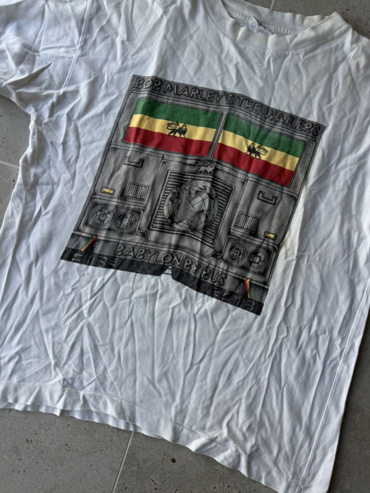 Vintage Vintage Bob Marley T Shirt Size US XL / EU 56 / 4 - 3 Thumbnail