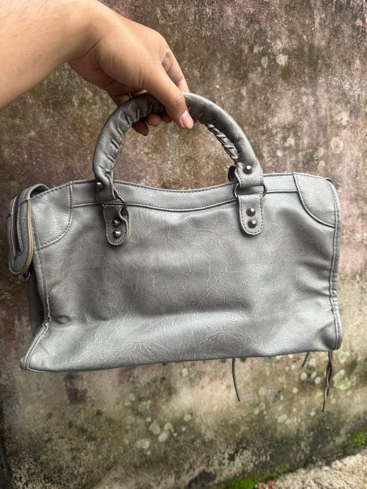 Vintage Leather City Bags Grey Vintage Size ONE SIZE - 3 Thumbnail