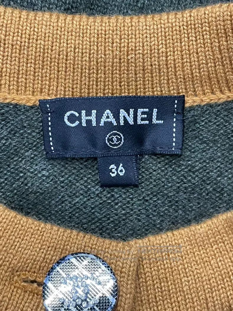 Chanel Chanel Green and yellow long four-pocket cashmere cardigan Size XS / US 0-2 / IT 36-38 - 4 Thumbnail