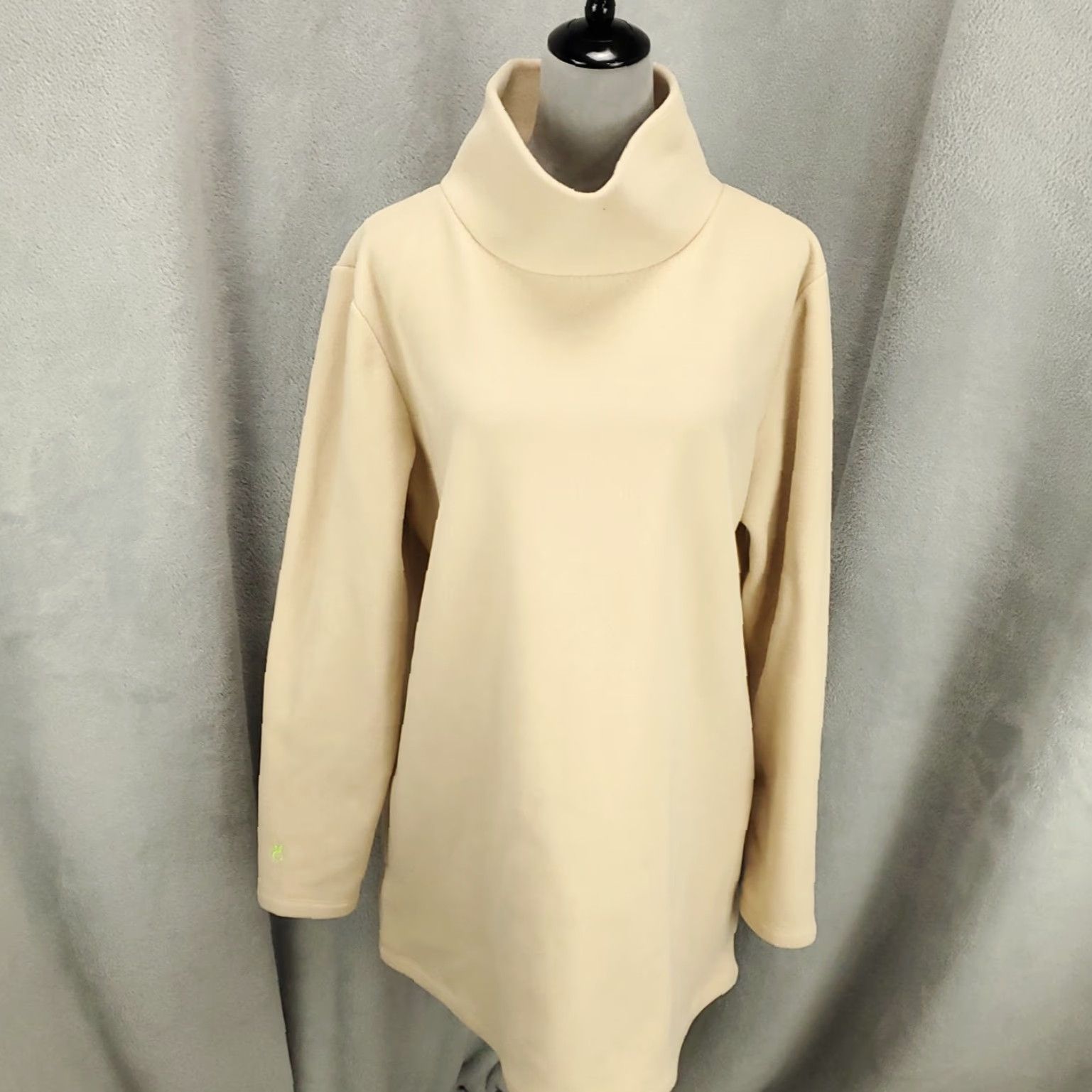 Vintage Dudley Stephens Womens Sweater Turtleneck 2XL Tan Beige Fleece Pullover Long Sleeve Casual Vintage: No (Wait) Size XXL / US 16-18 / IT 52-54 - 2 Thumbnail