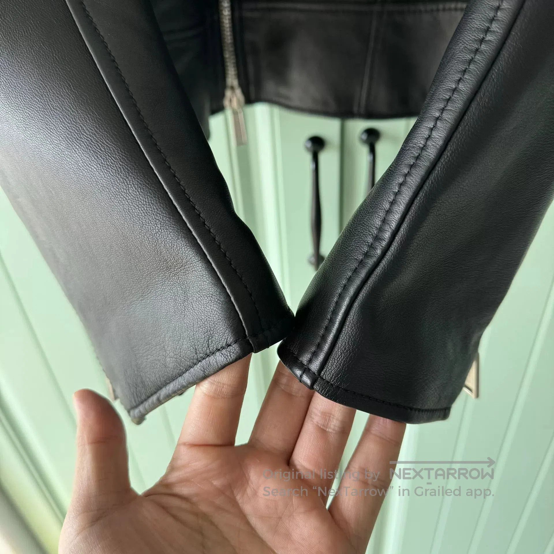Dsquared2 DSQUARED2 Classic Biker Leather Jacket. Size US L / EU 52-54 / 3 - 8 Thumbnail