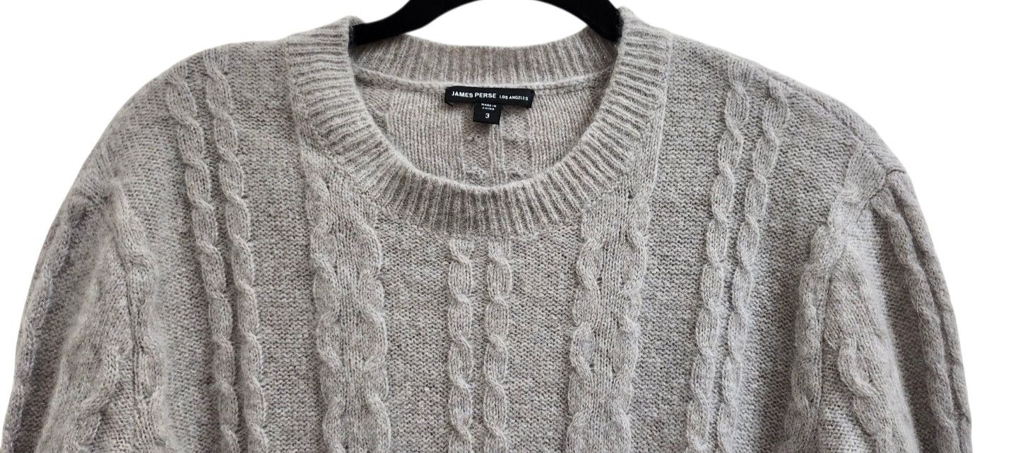 James Perse James Perse 100% Cashmere Cable Knit Sweater Women’s Size 3 Size XS / US 0-2 / IT 36-38 - 3 Thumbnail