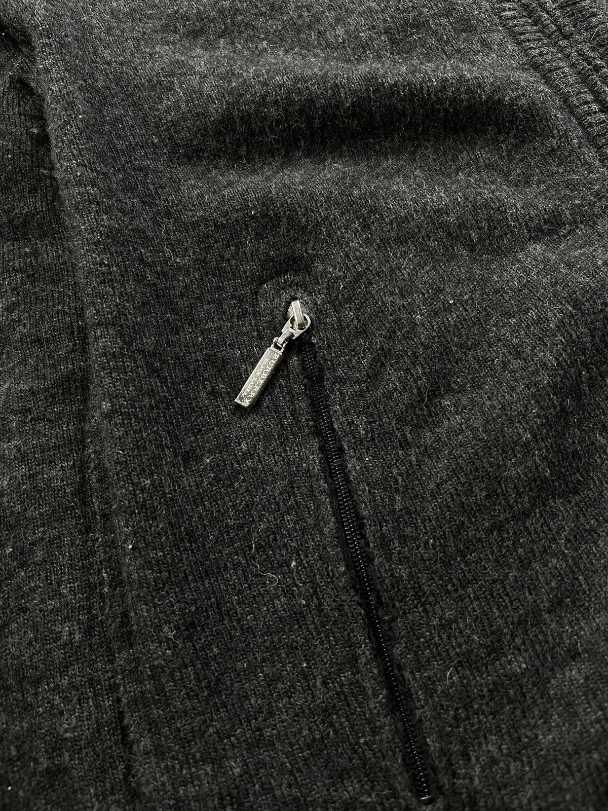 Burberry × Vintage Burrbery Black Label Wool Zip Cardigan Avant Garde Sweater Size US L / EU 52-54 / 3 - 5 Thumbnail