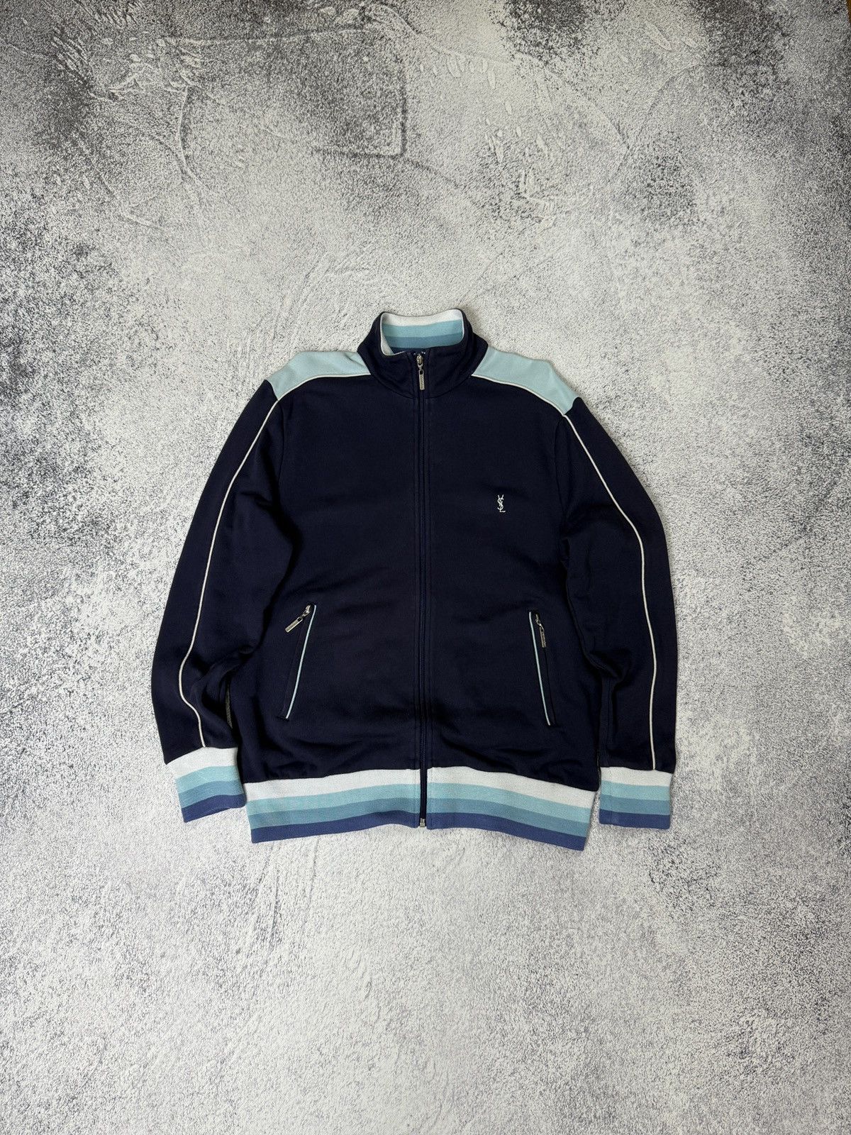 Vintage Yves Saint Laurent YSL Zip Up Track Jacket