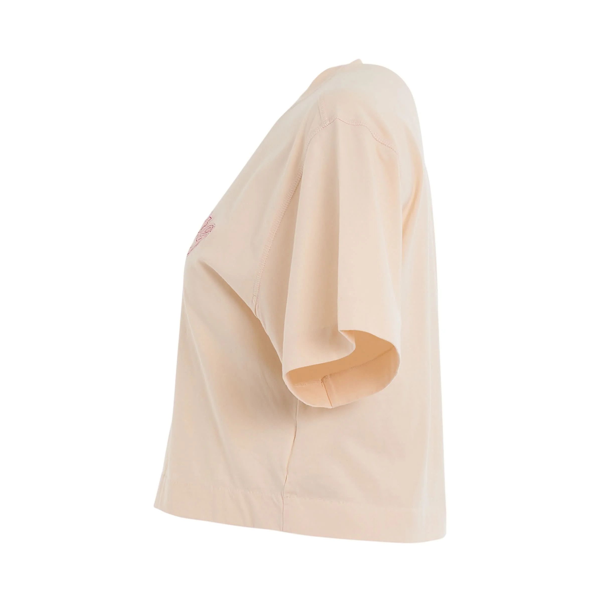 Off-White o1mle0425 Embr Baseball Logo Crop T-Shirt in Beige Size M / US 6-8 / IT 42-44 - 3 Thumbnail