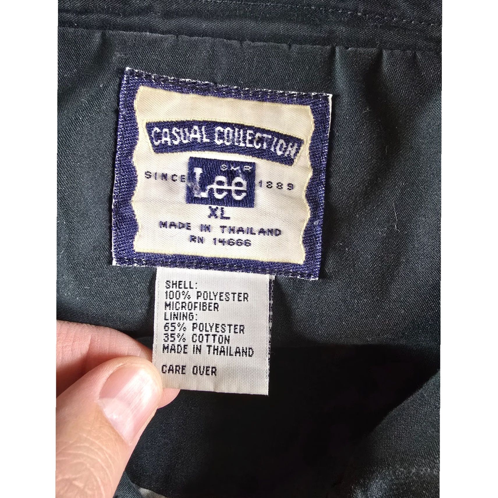 Lee VINTAGE Lee Bomber Jacket Mens XL Green Casual Collection Full Zip Lined Logo Embroidered Zip Pockets Elastic Waist Windbreaker Solid Spring Fall Size US XL / EU 56 / 4 - 4 Thumbnail
