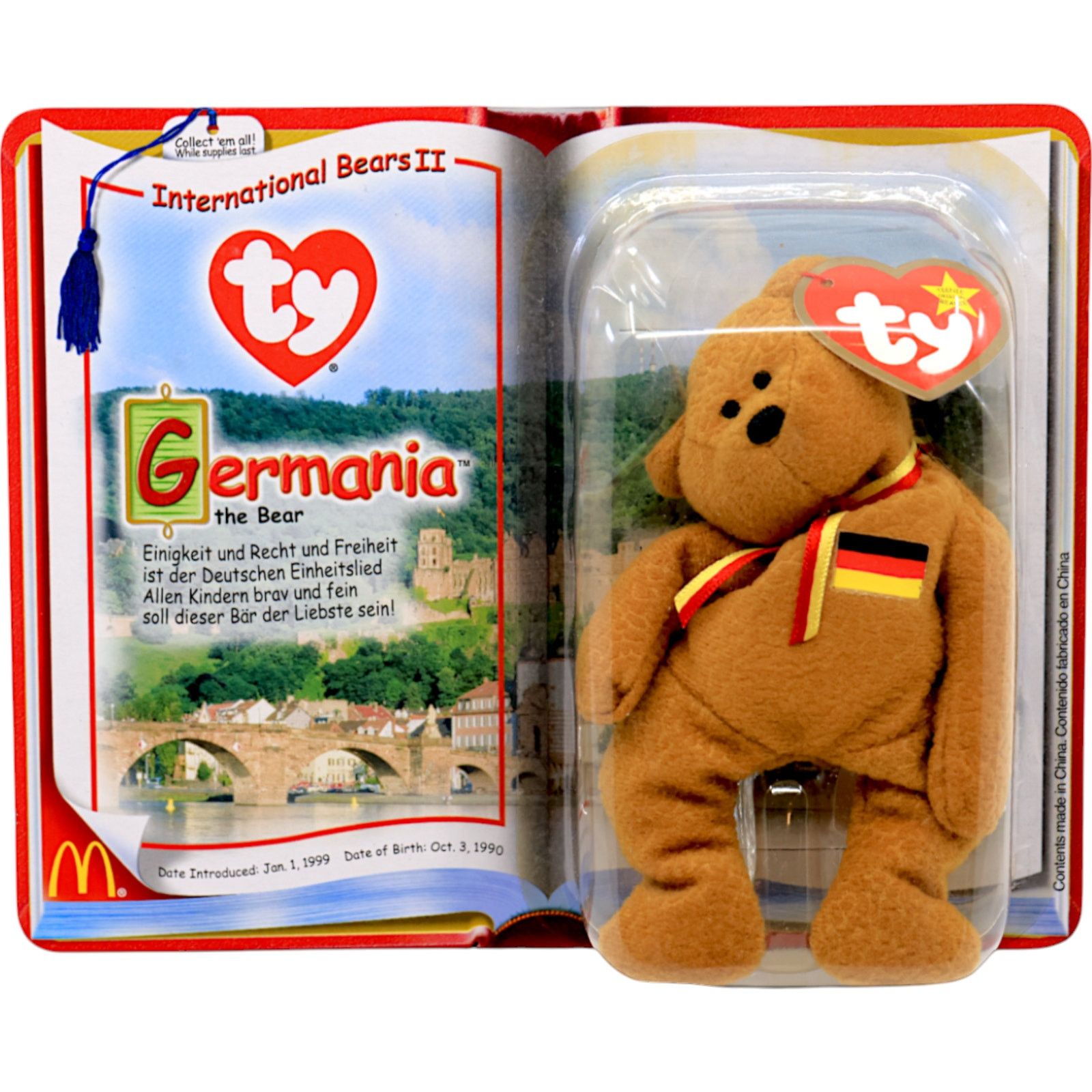 Vintage Teenie Beanie Babies 2000 International Bears II [Set of 3] Size ONE SIZE - 4 Thumbnail