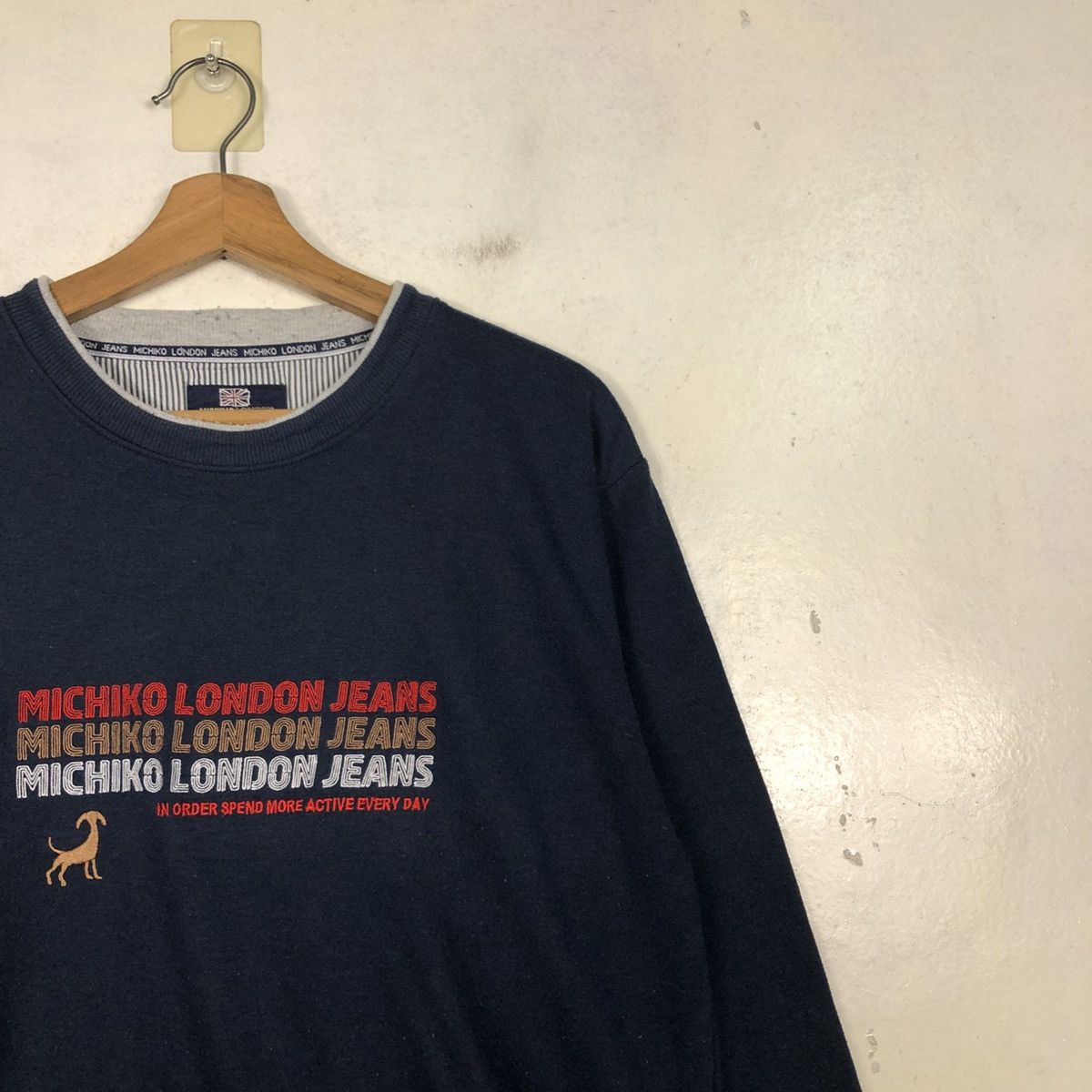 Michiko Koshino London 📌Vintage Sweatshirt Michiko London Jeans Big Logo Size US L / EU 52-54 / 3 - 8 Thumbnail