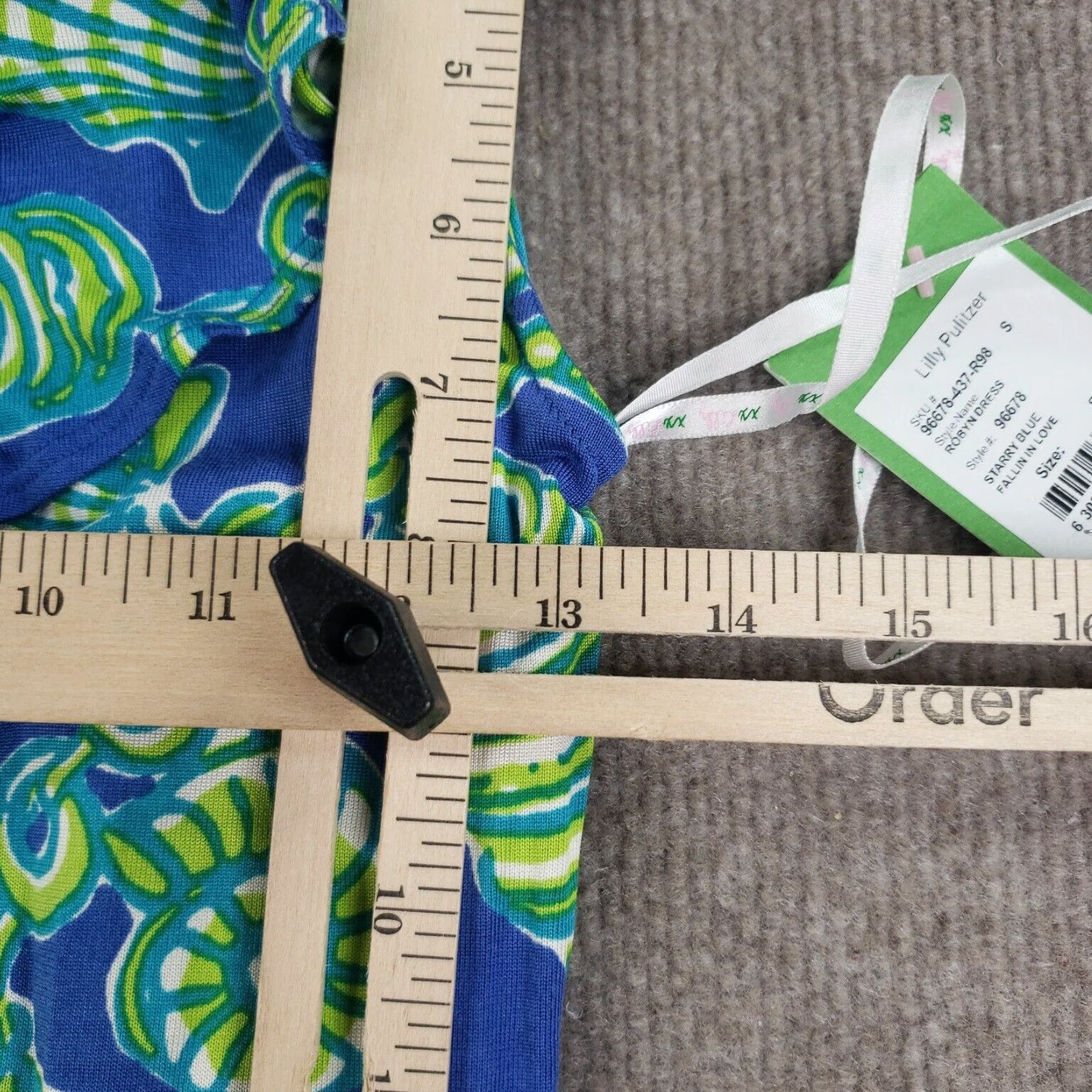 Lilly Pulitzer Lilly Pulitzer Womens One Shoulder Dress Small Blue Green Size S / US 4 / IT 40 - 3 Thumbnail