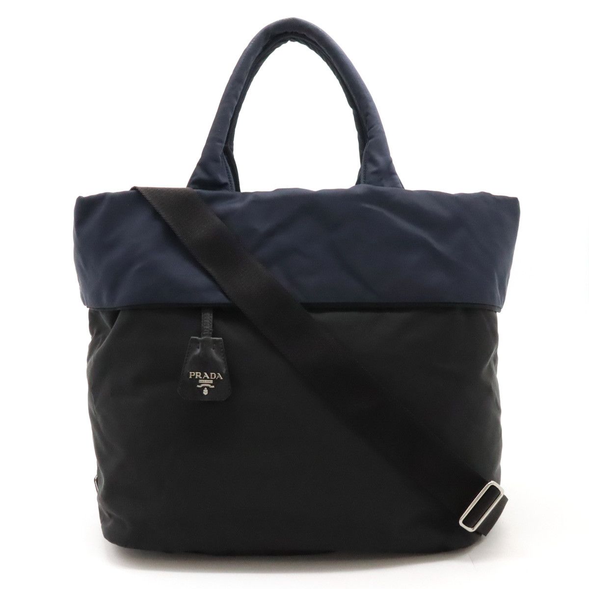 Prada Prada Prada Nylon TESSUTO DOUBLE Tote Bag BN1958 Canvas Tote Bag BN1958 in Very Good Condition Size ONE SIZE - 1 Thumbnail